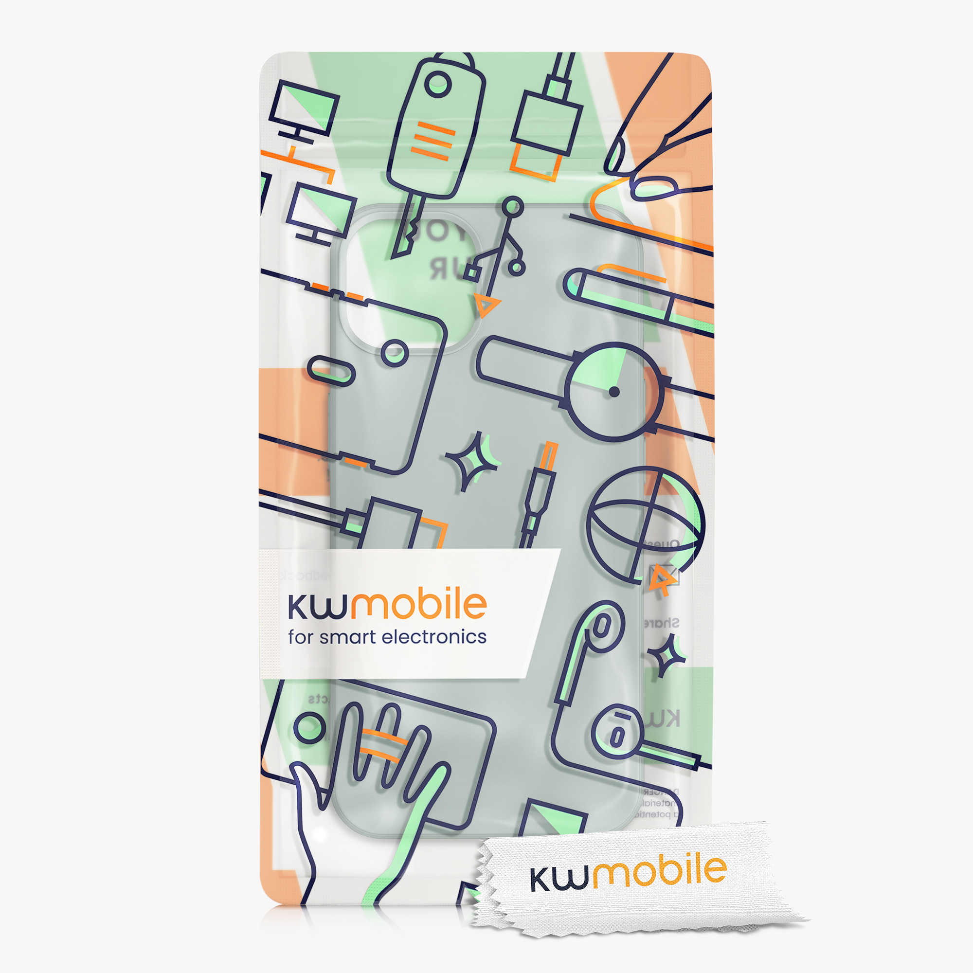 Silikonový kryt kwmobile pro iPhone 13 - šedozelená