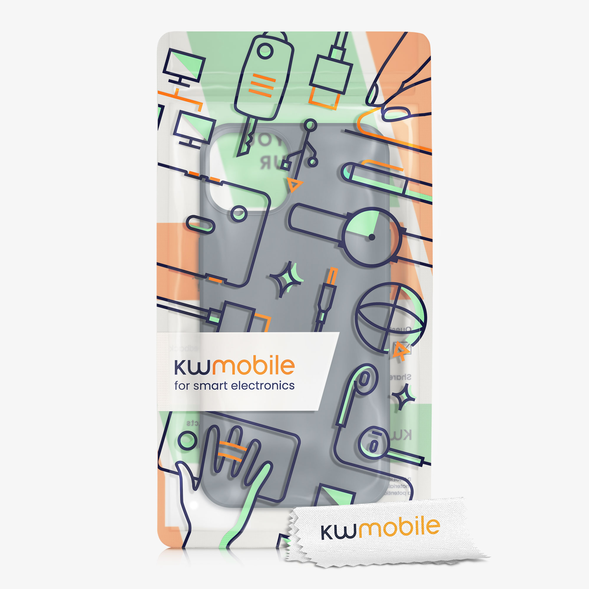 Kryt kwmobile slim iPhone 13 tmavě šedá