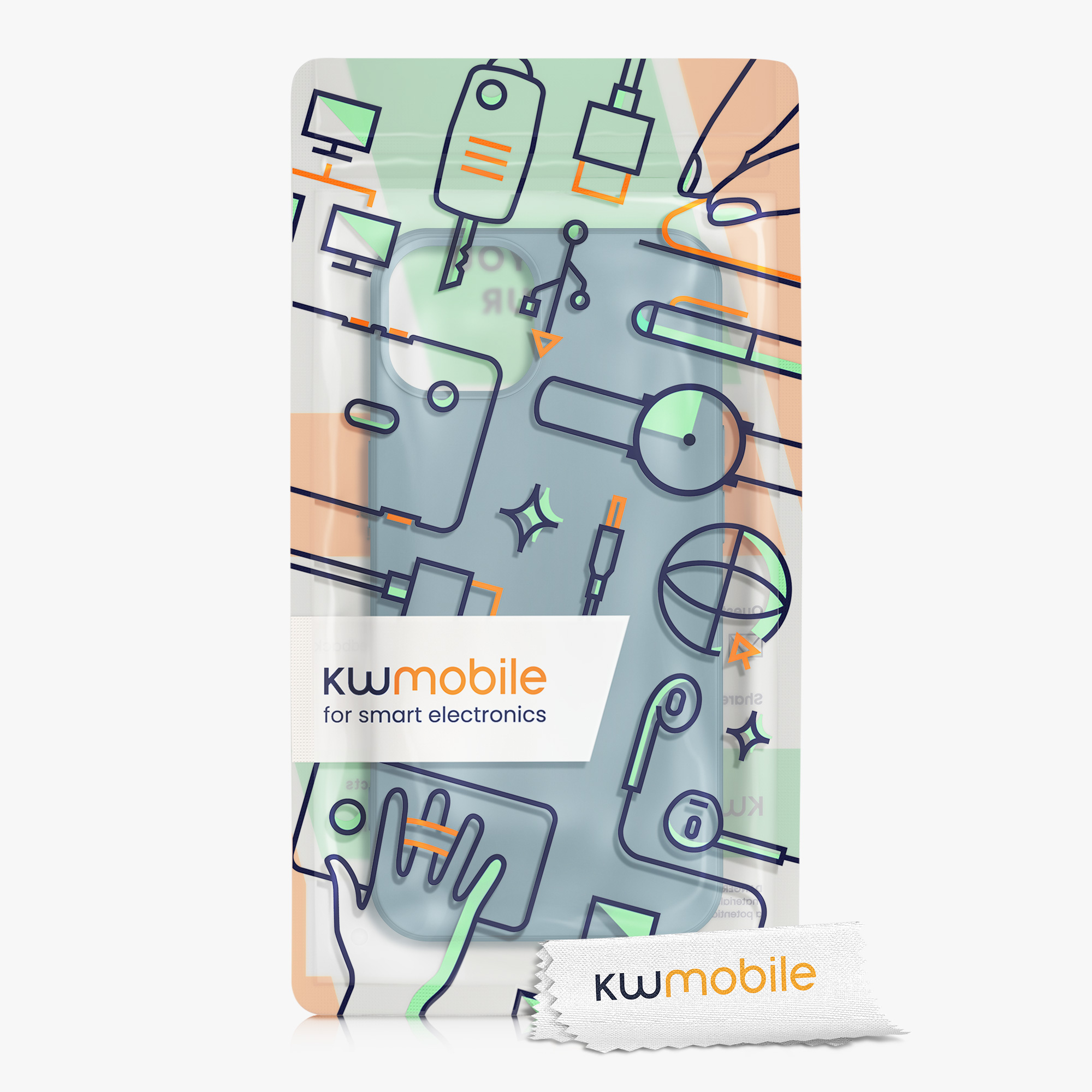 Silikonový kryt kwmobile pro iPhone 13 - arktická noc