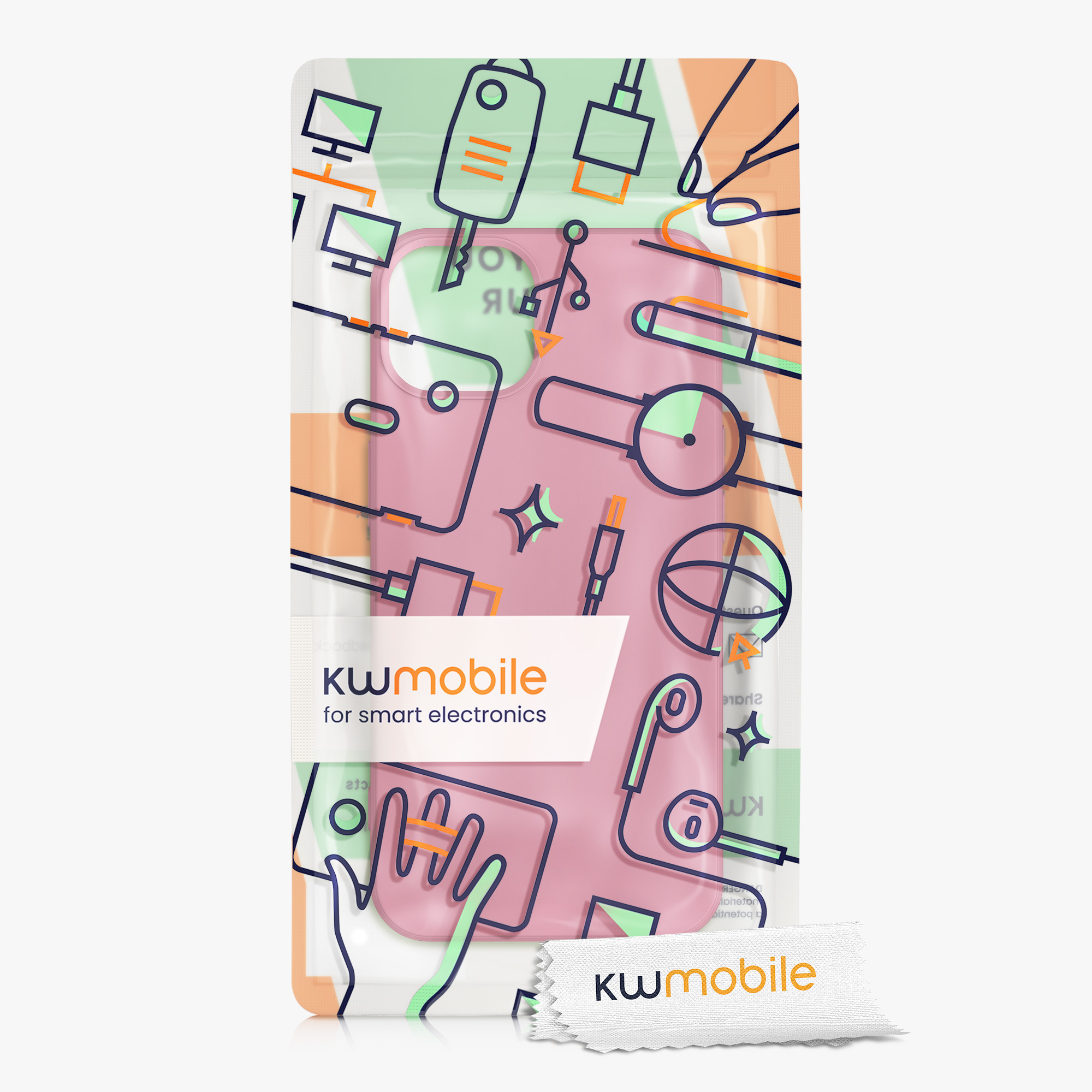 Silikonový kryt kwmobile pro iPhone 13 - Sweet Candy