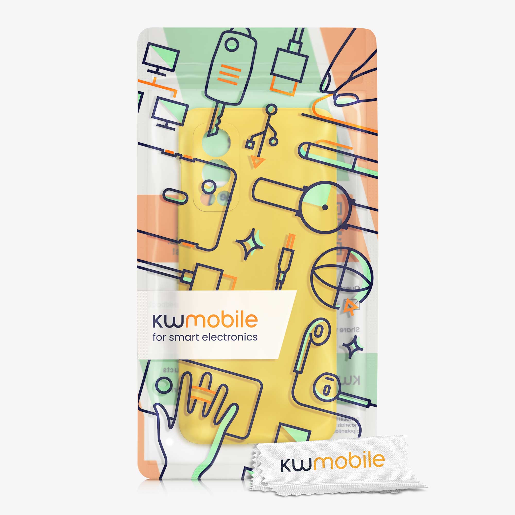 Kwmobile Silikonový kryt OnePlus Nord 2 5G zářivě žlutá