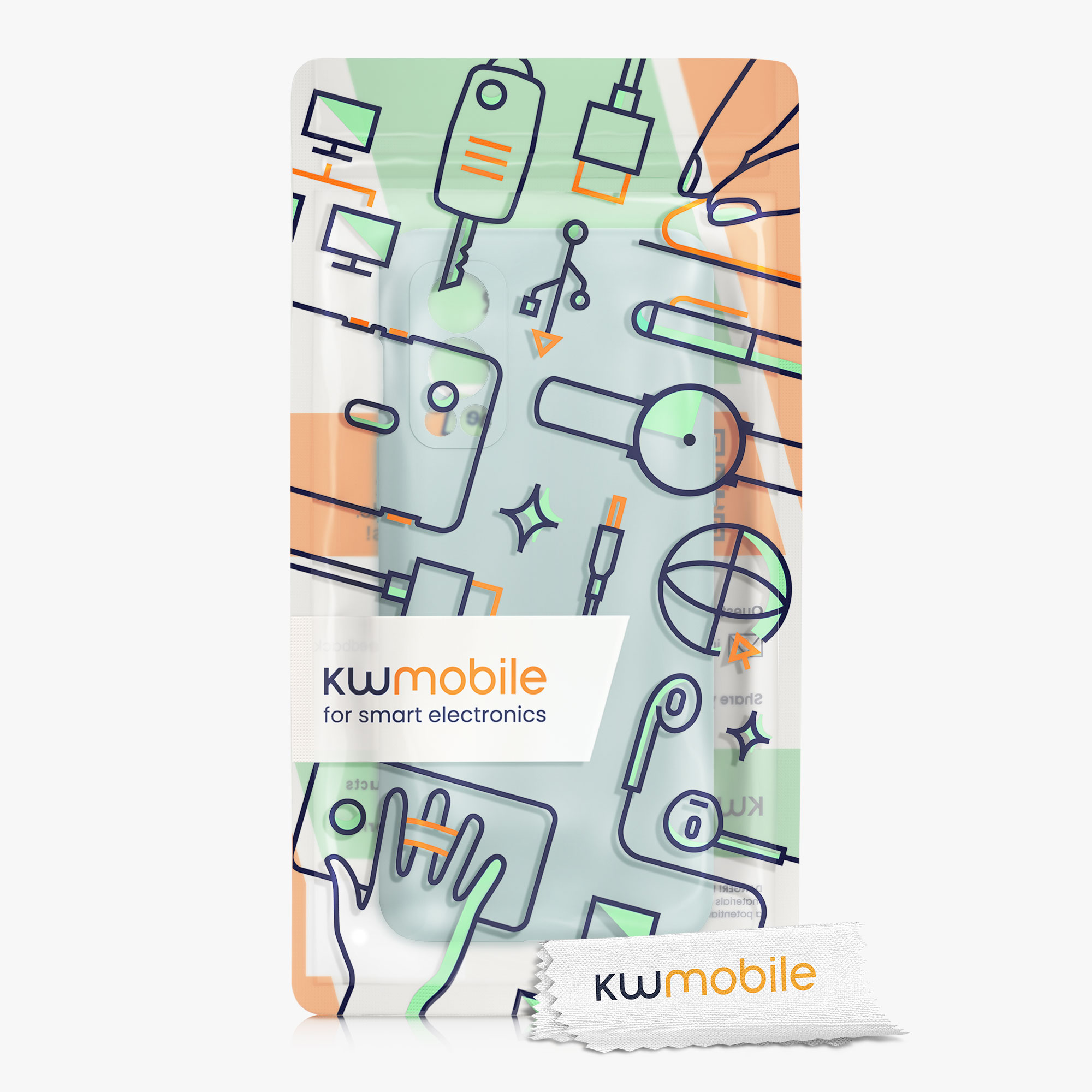 Kwmobile Silikonový kryt OnePlus Nord 2 5G mintová