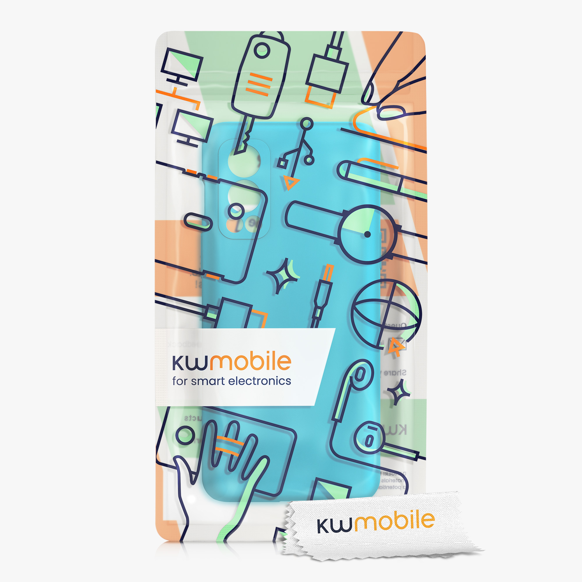 Kwmobile Silikonový kryt OnePlus Nord 2 5G ledově modrá