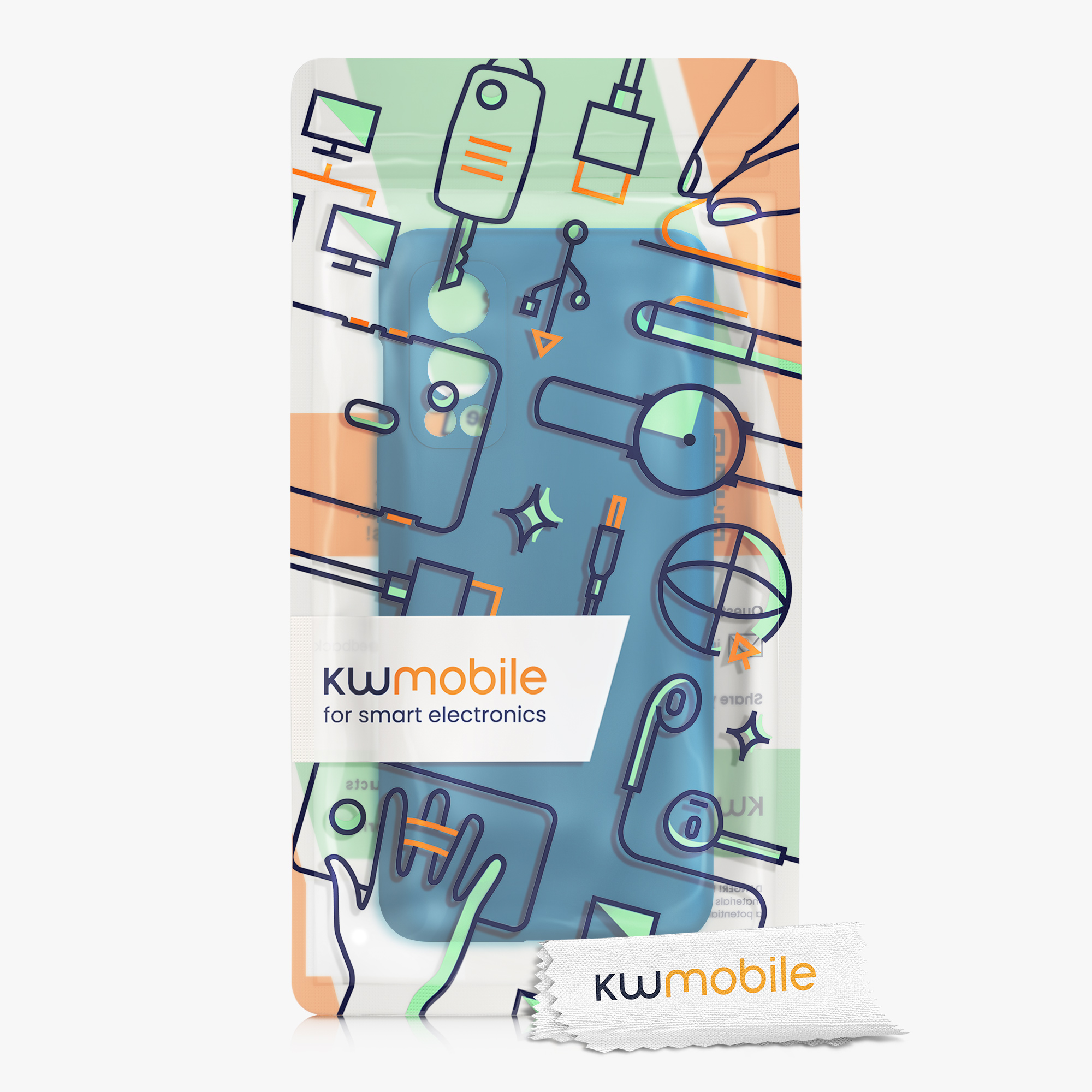Kwmobile Silikonový kryt OnePlus Nord 2 5G karibsky modrá