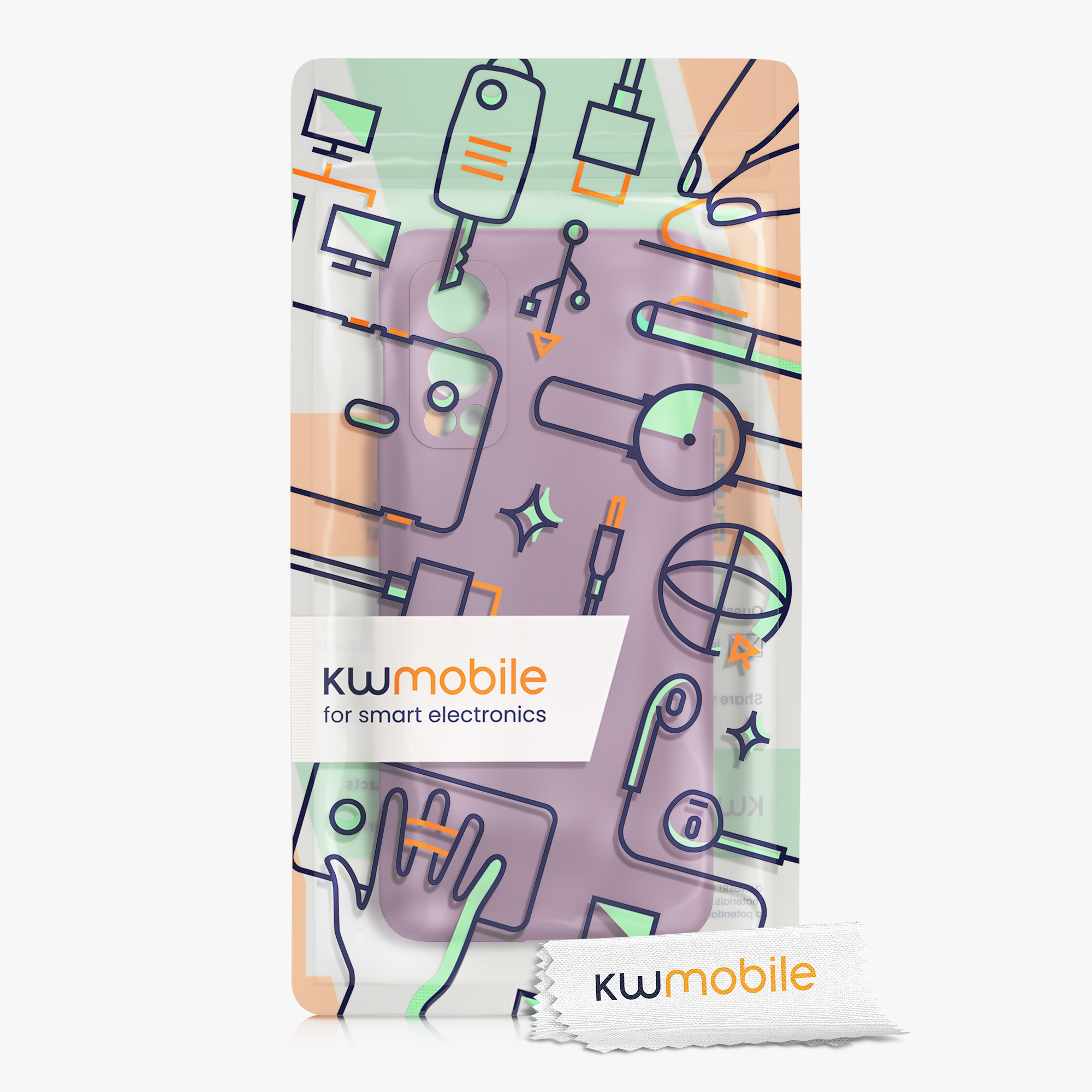 Kwmobile Silikonový kryt OnePlus Nord 2 5G orchidejově fialová