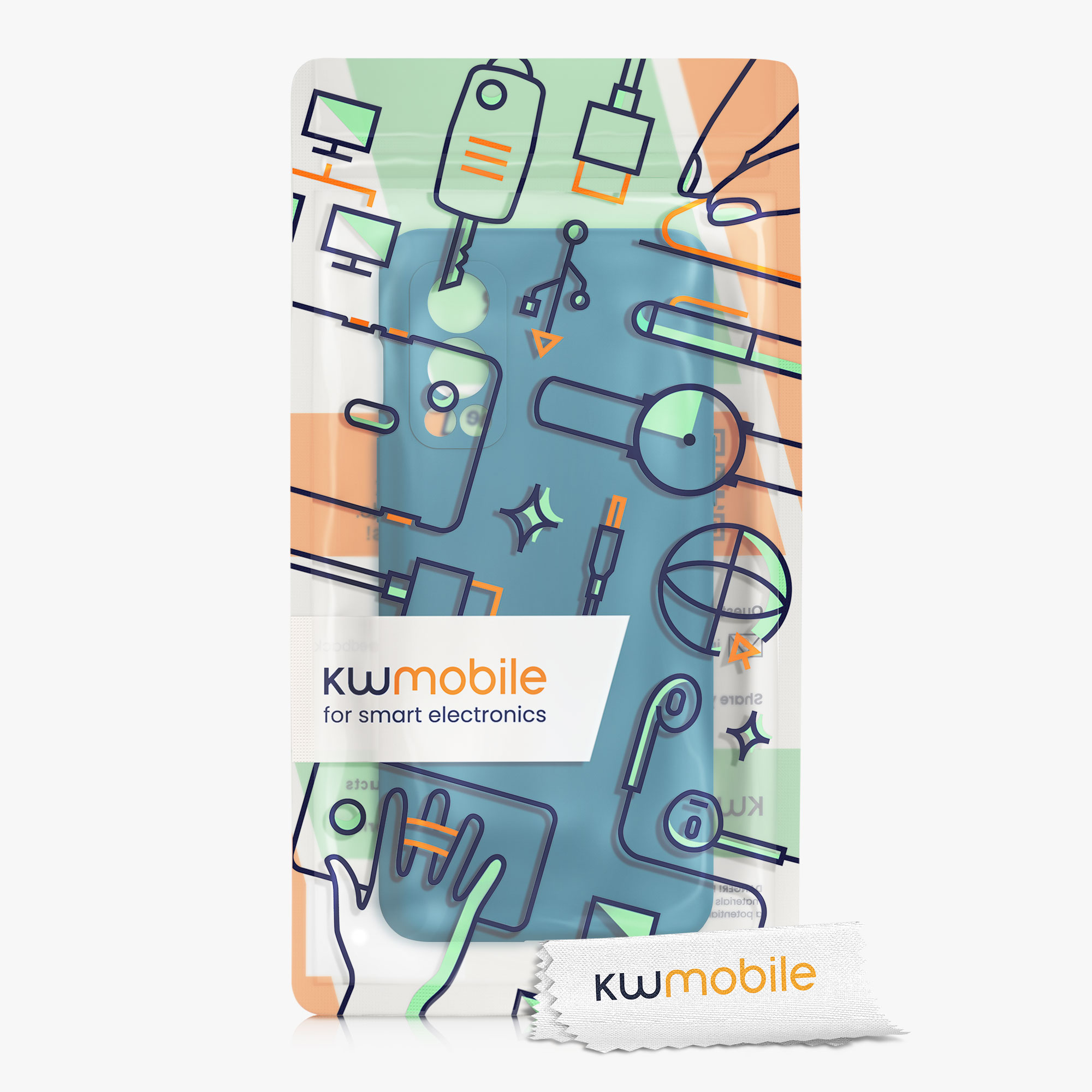 Kwmobile Silikonový kryt OnePlus Nord 2 5G matná petrolejová