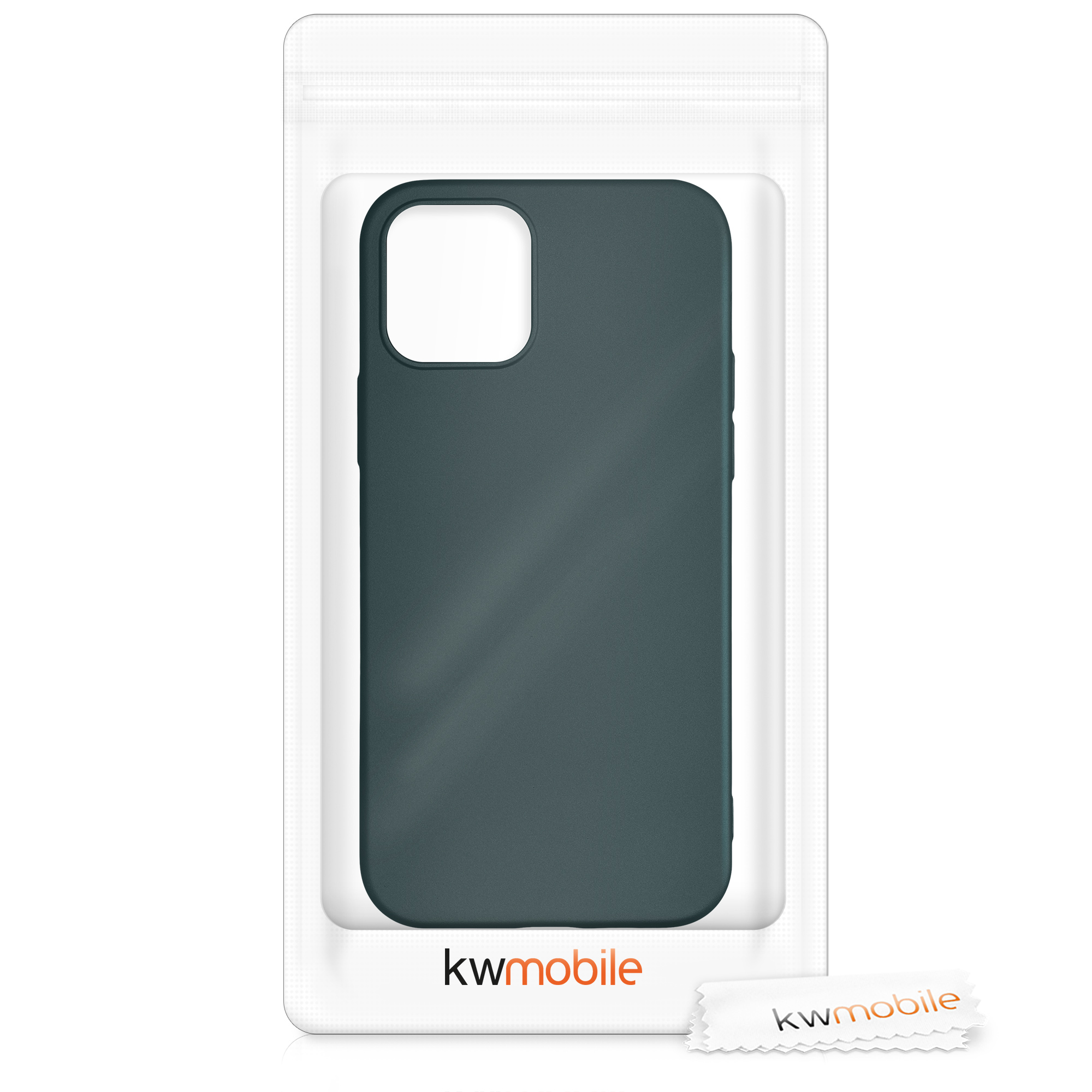 Metalický kryt kwmobile pro iPhone 12 / iPhone 12 Pro - metalická tyrkysová