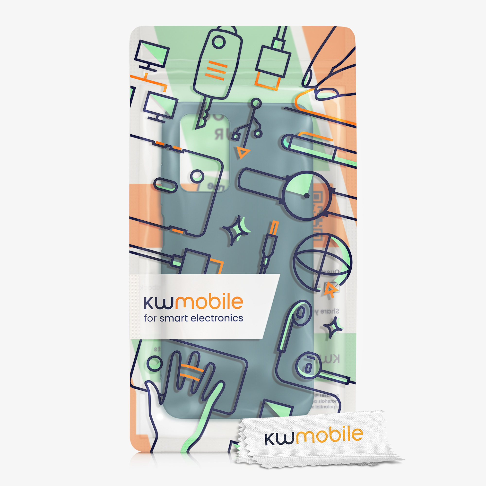 Kryt Xiaomi Redmi 10 (2021 silikonový TPU modrozelená matná kwmobile