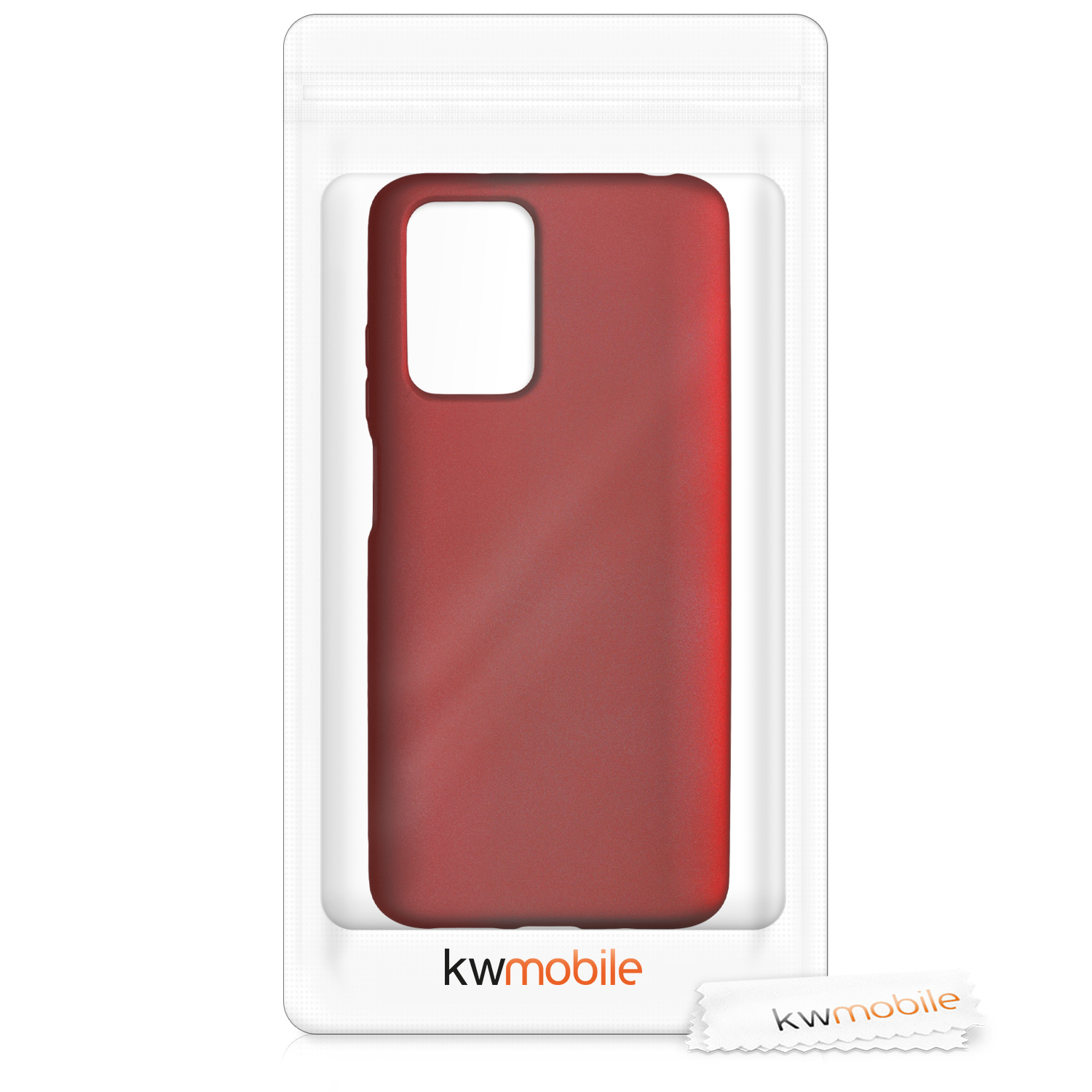 Kryt Xiaomi Redmi 10 (2021 metalický TPU červená kwmobile