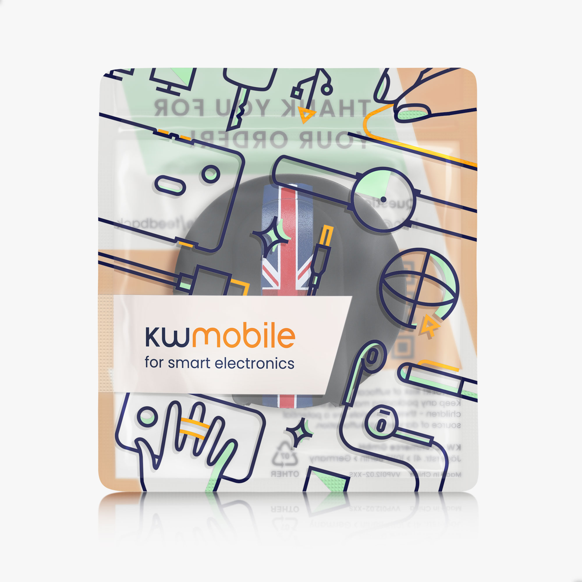 Pouzdro na autoklíč kwmobile pro Mini 3 Button - Červená / modrá / černá