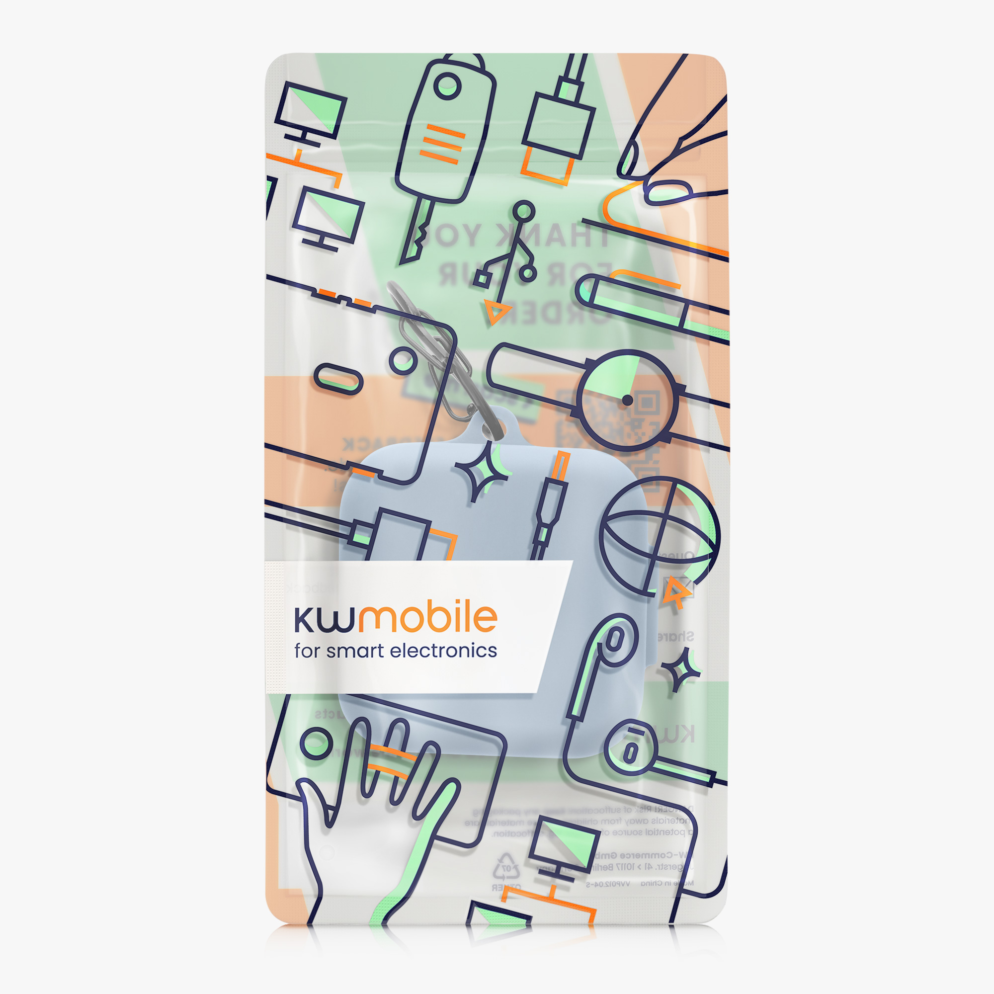 Pouzdro na sluchátka kwmobile pro Nothing Ear (1), světle modrá