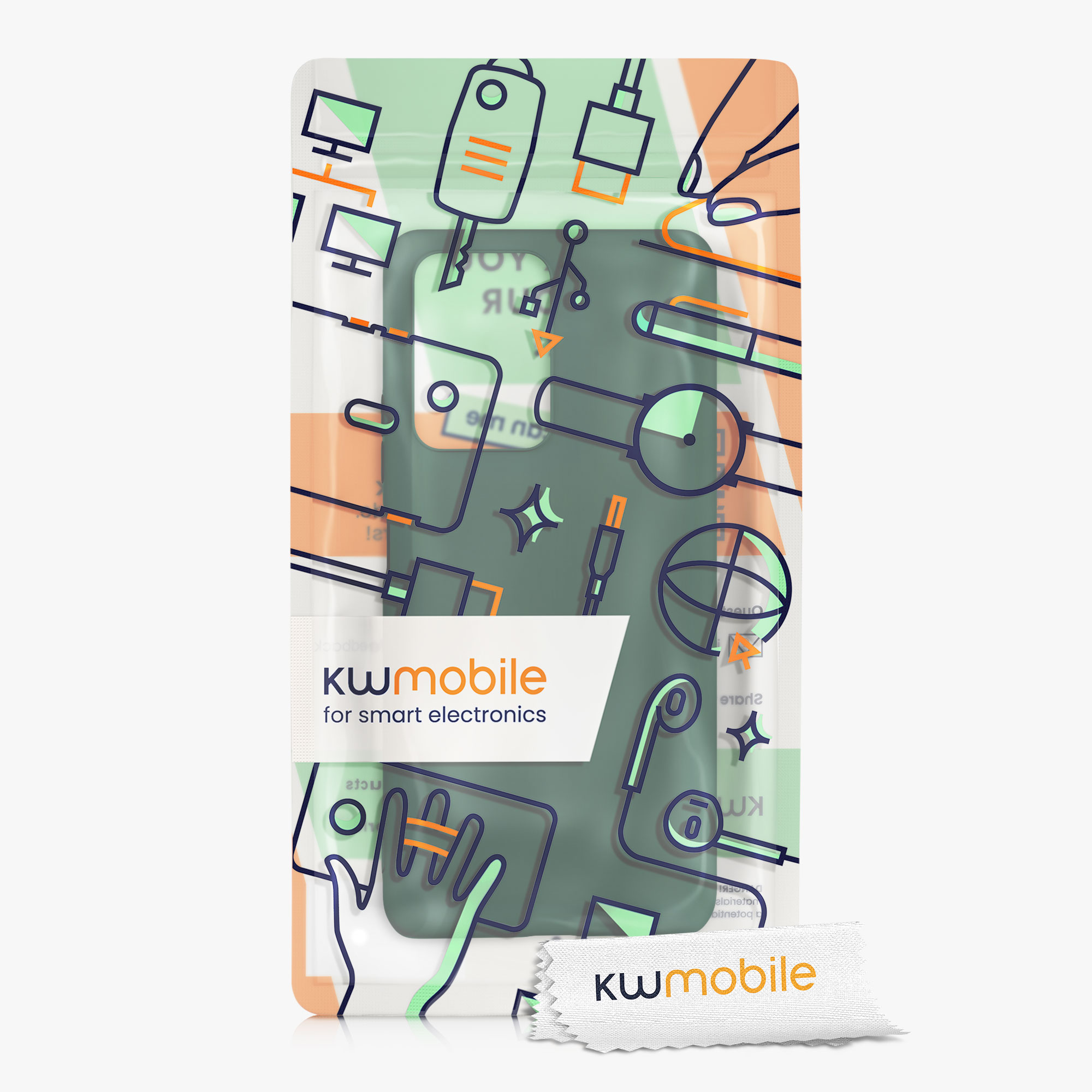 Kryt na mobil Xiaomi 11T / 11T Pro kwmobile TPU mechová zelený