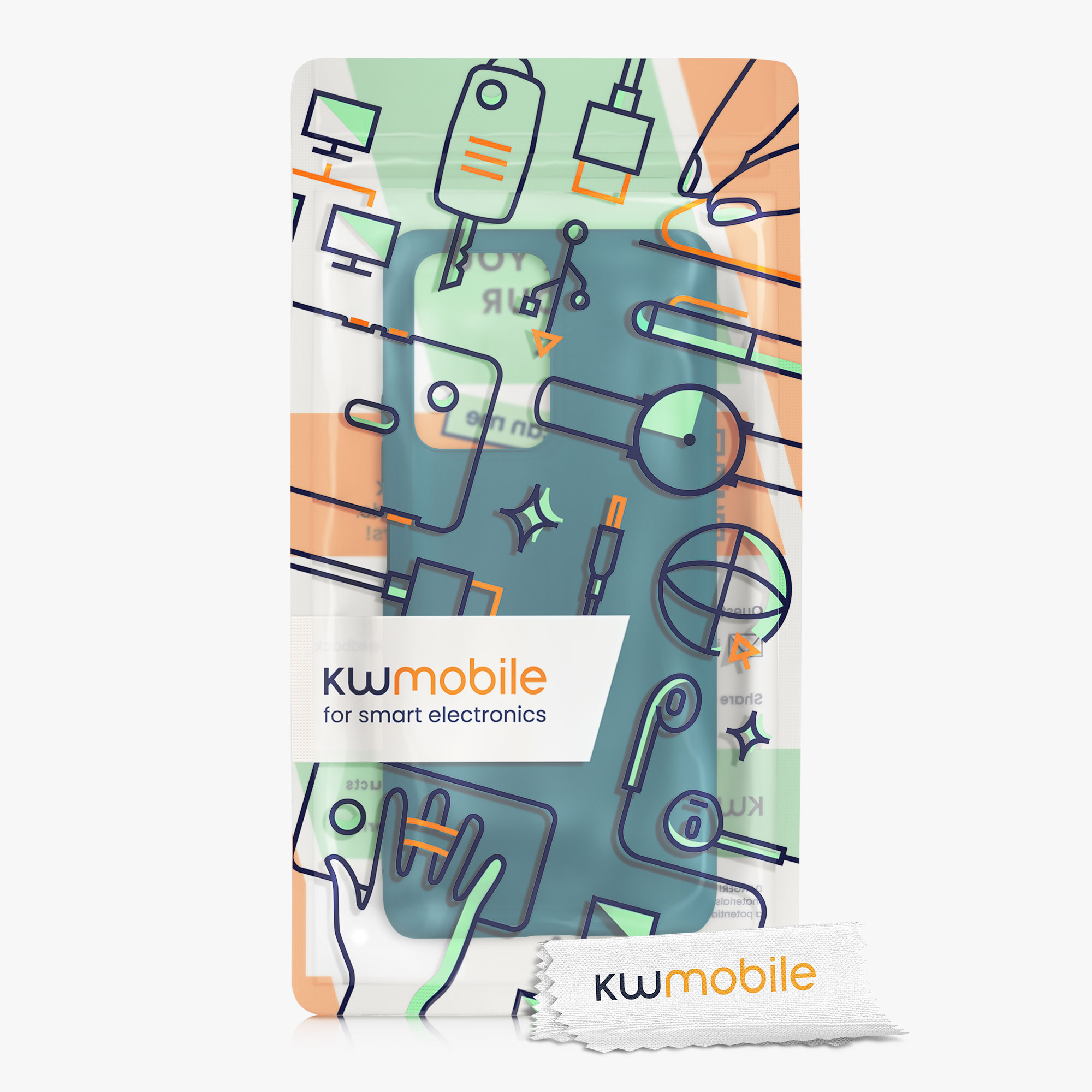 Kryt na mobil Xiaomi 11T / 11T Pro kwmobile TPU matně modrozelený