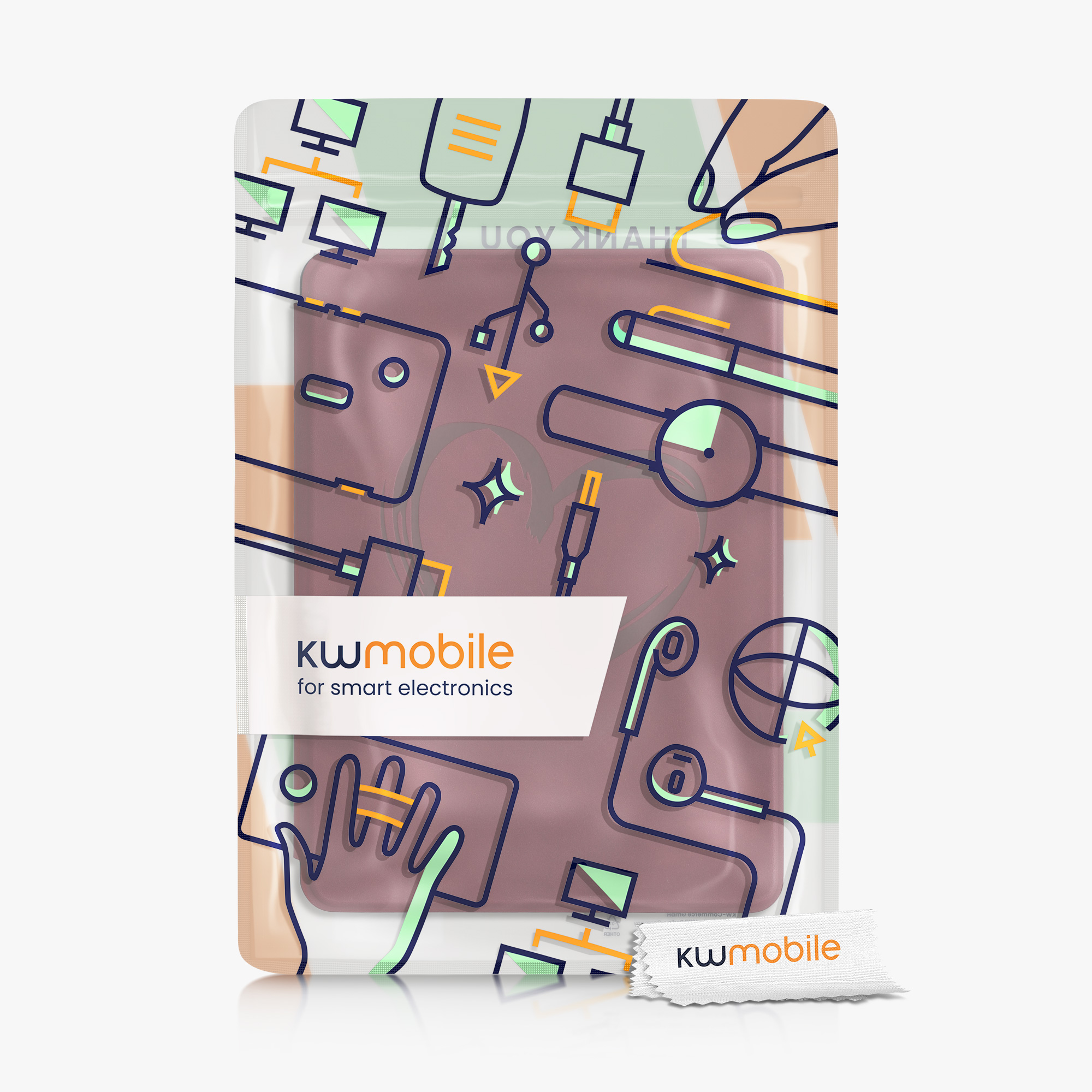 Pouzdro na čtečku kwmobile Amazon Kindle Paperwhite 11 Generation 2021 Case - Brushed Heart Dark červená