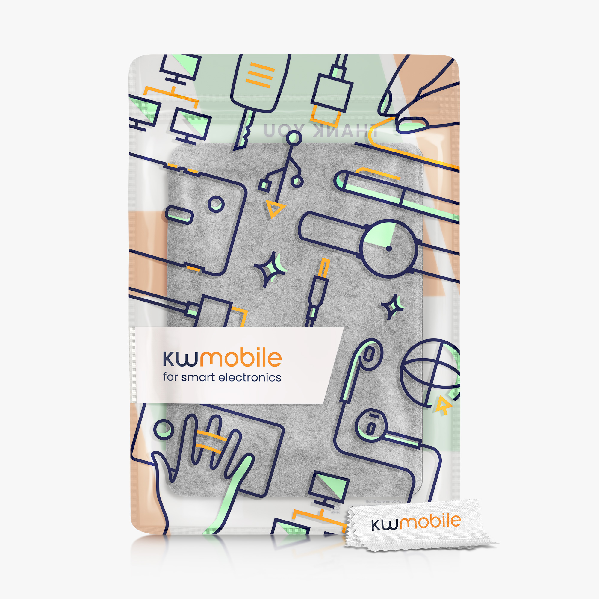 Pouzdro na čtečku kwmobile Kindle Paperwhite 11. gen. 2021 - světle šedá