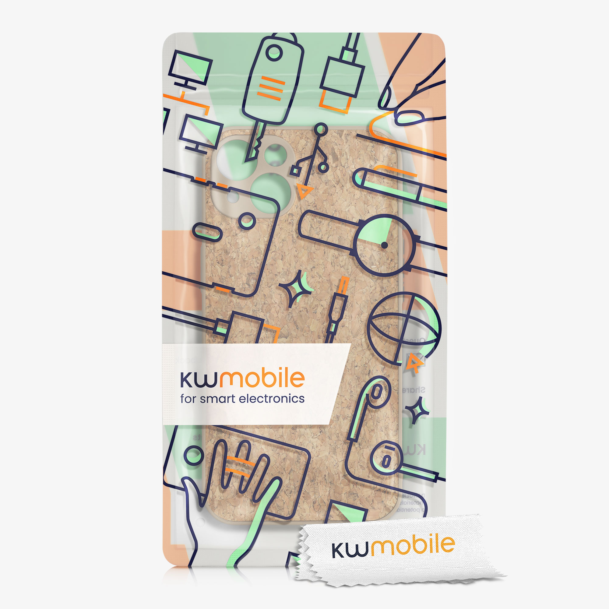 Kryt kwmobile korek iPhone 13 světle hnědá