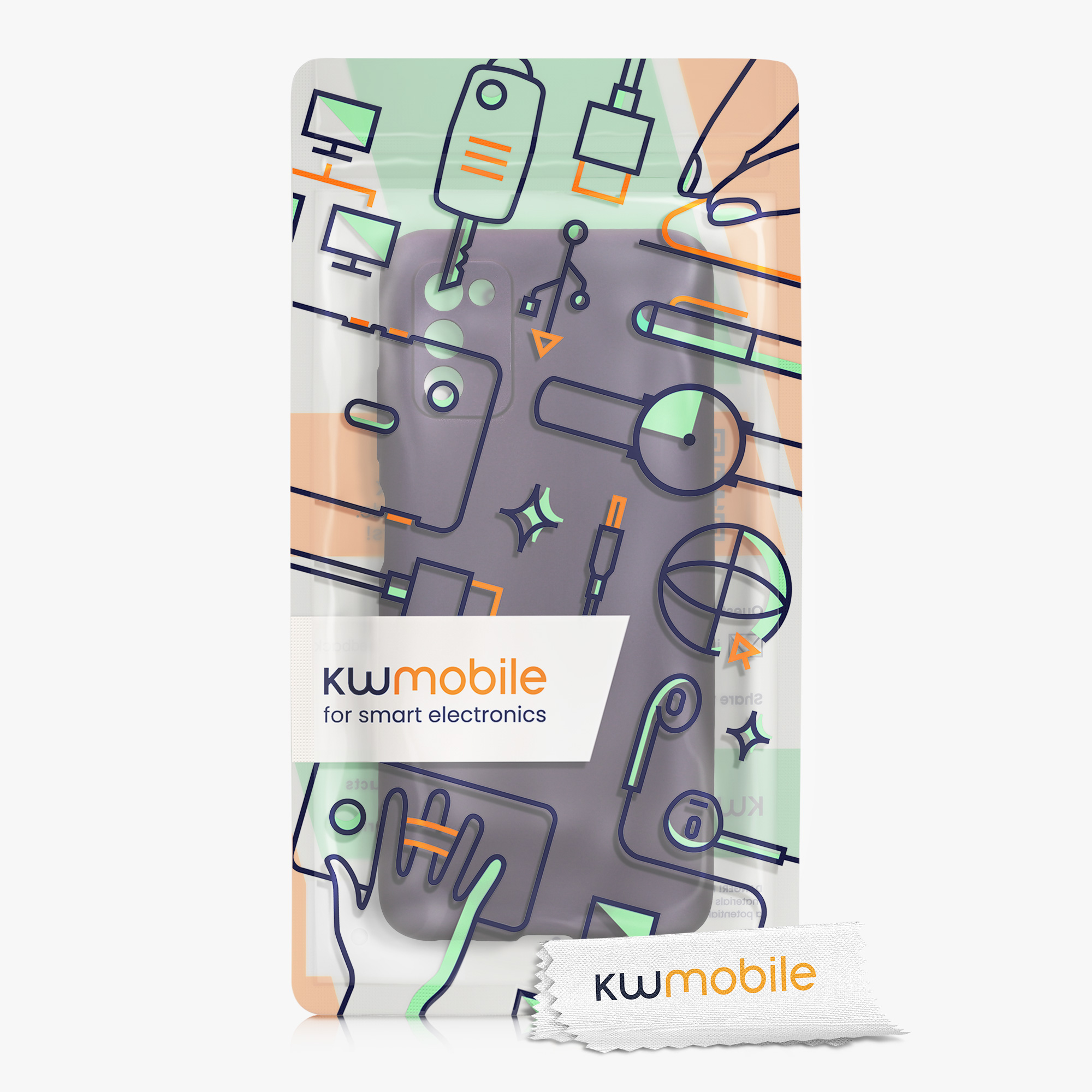 Kryt na mobil Samsung Galaxy A03s kwmobile Metallic metalicky berry