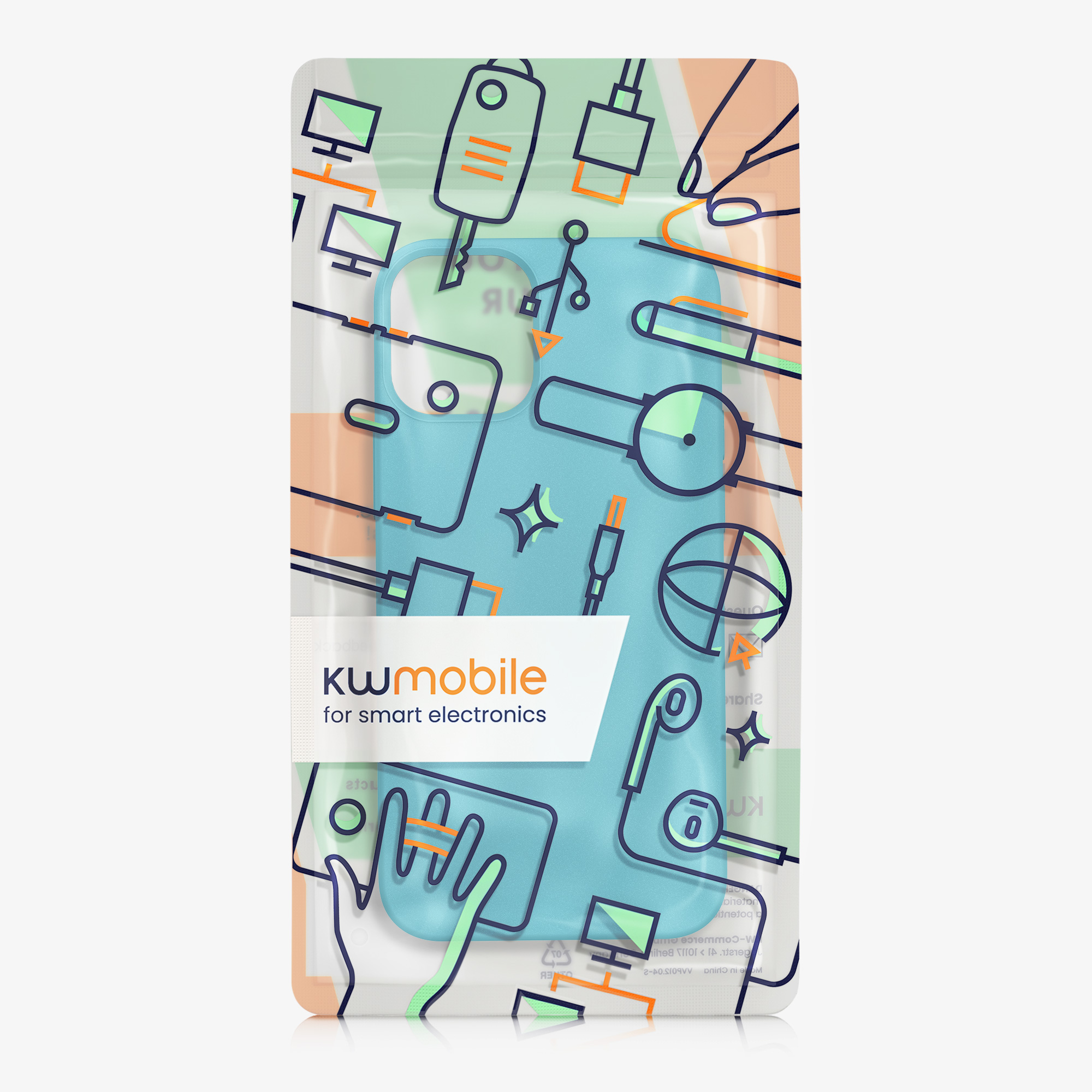 MagSafe kryt kwmobile pro iPhone 12 mini - tyrkysová matná