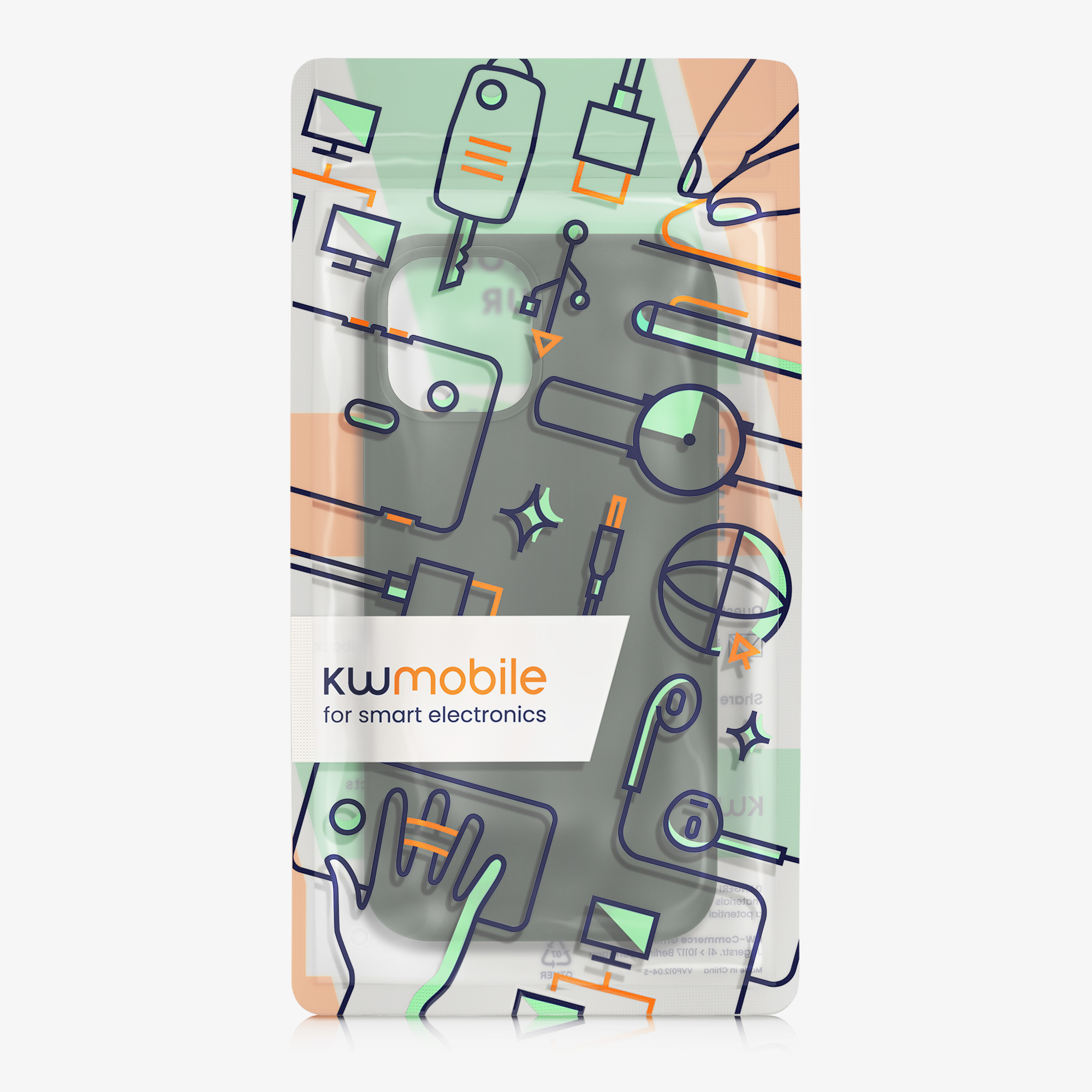 Kryt na mobil kwmobile iPhone 12 / iPhone 12 Pro - MagSafe, tmavě zelená