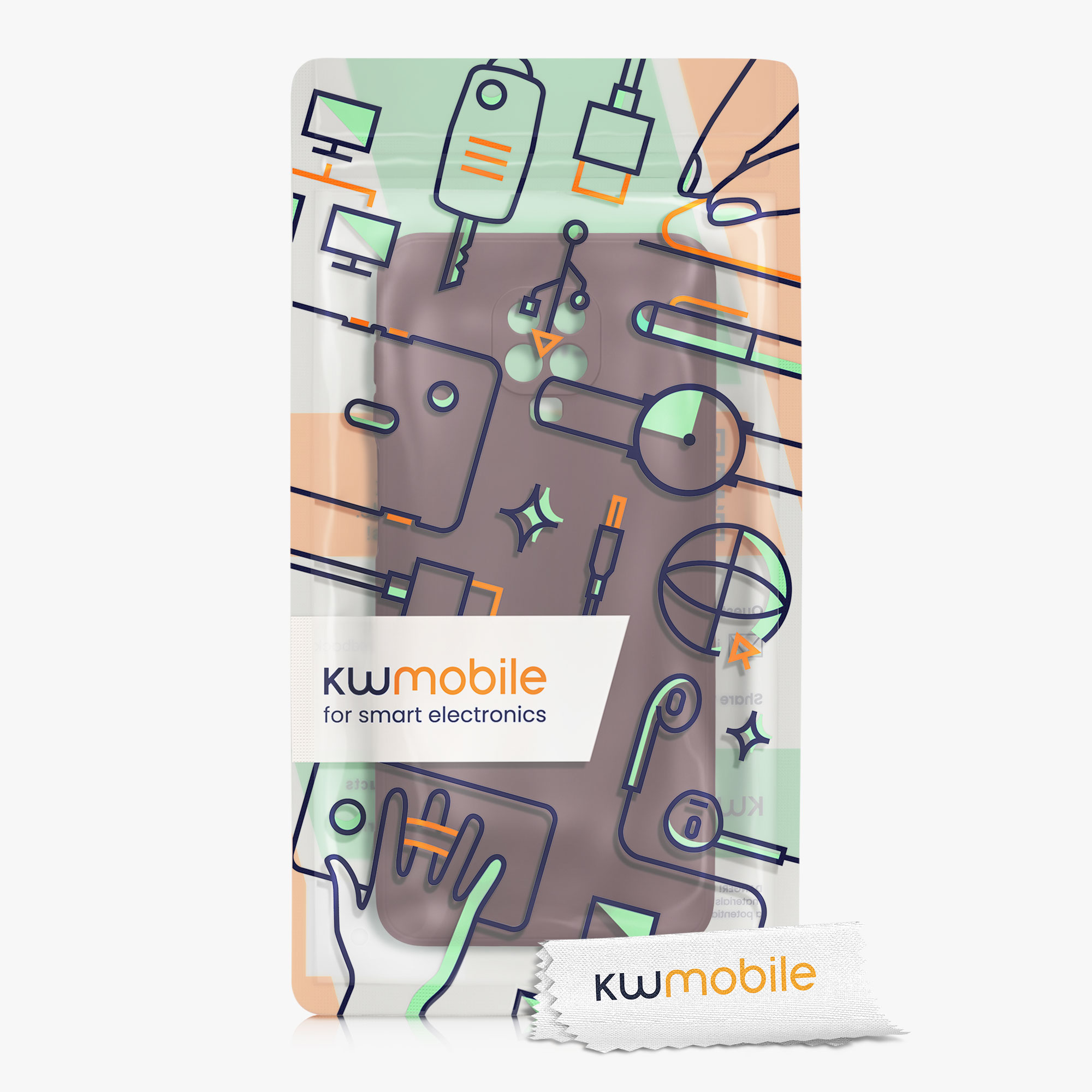TPU kryt kwmobile pro Xiaomi Redmi Note 9S / 9 Pro / 9 Pro Max - vínově fialová
