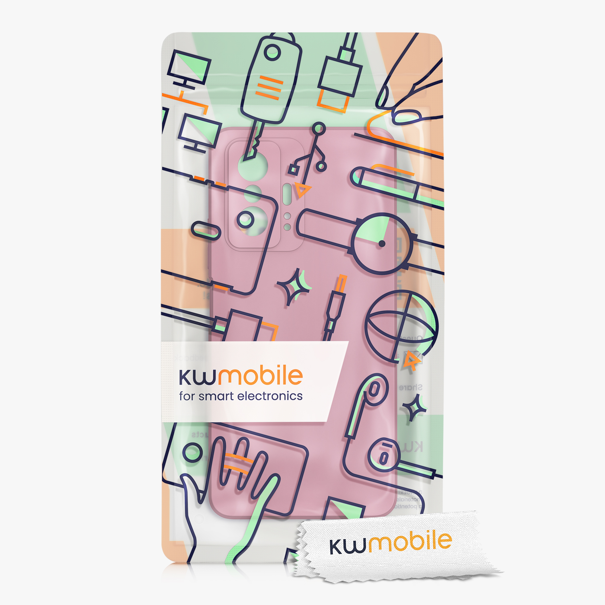 Kryt na mobil Xiaomi 11T / 11T Pro kwmobile TPU tmavě růžový