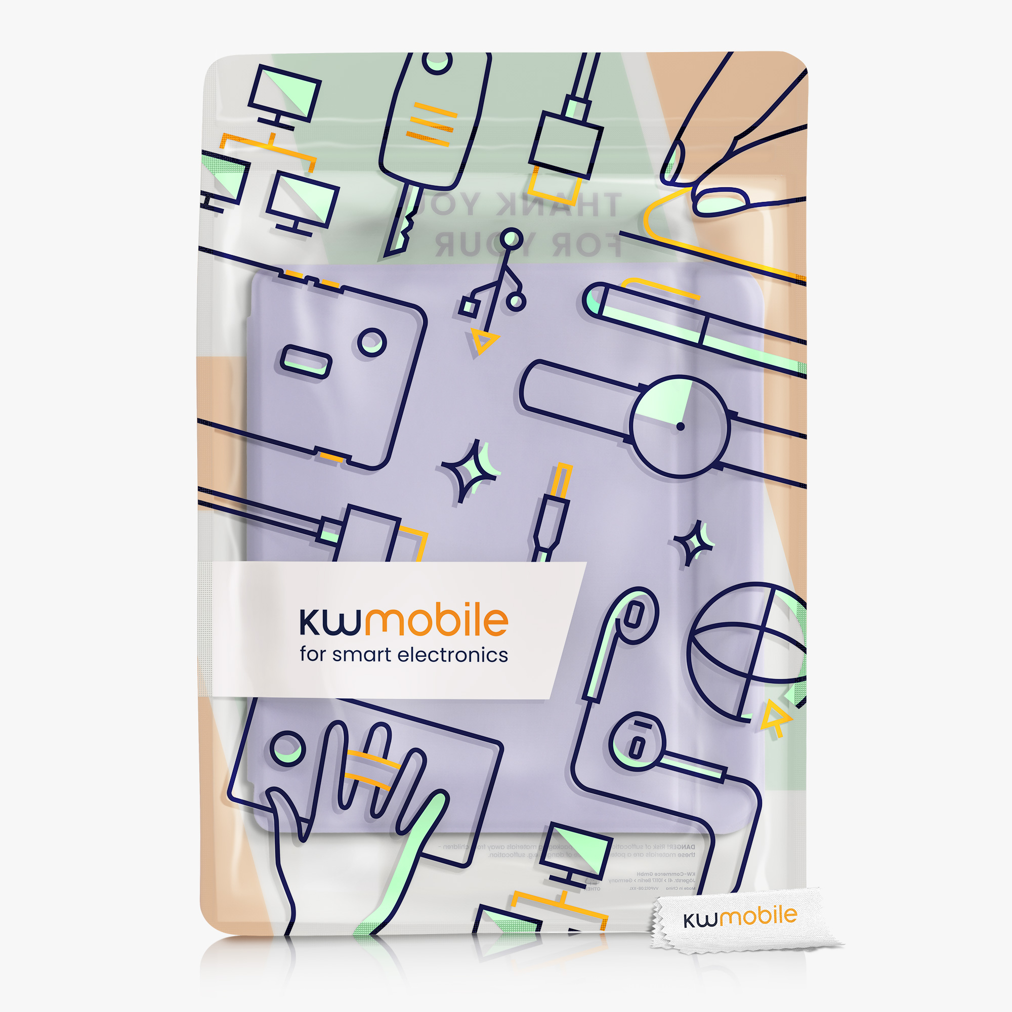 kwmobile pouzdro na čtečku Kobo Libra 2 Case, levandulová