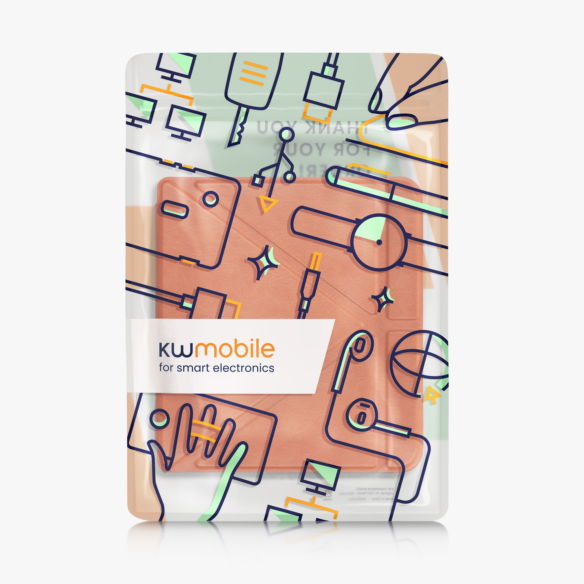 kwmobile pouzdro na čtečku Kobo Libra 2, oranžová