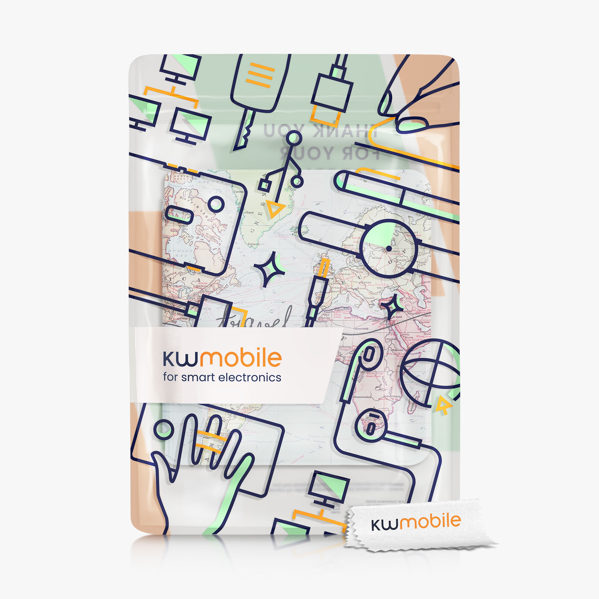 kwmobile pouzdro na čtečku Kobo Libra 2, černá / vícebarevná
