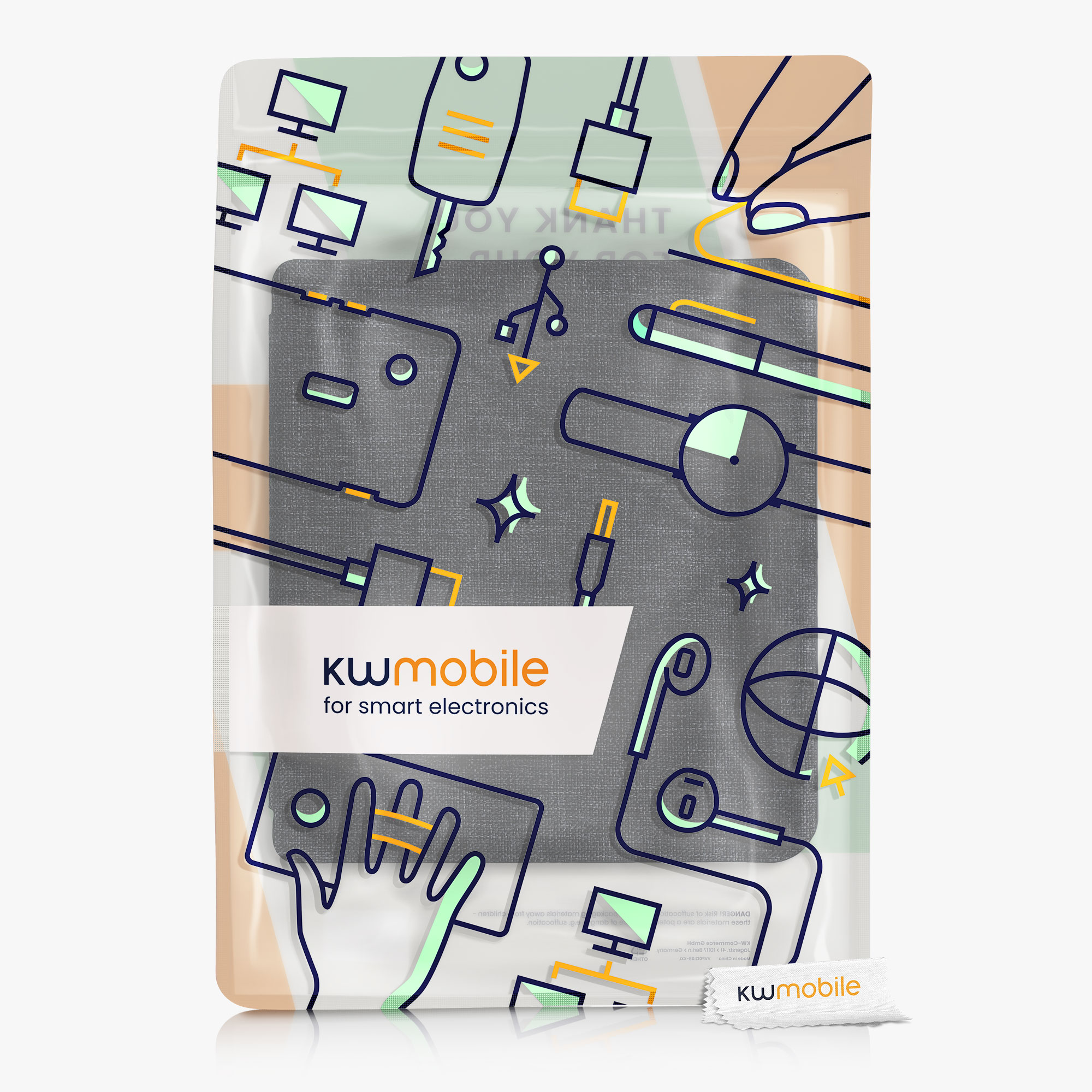 kwmobile pouzdro na čtečku Kobo Libra 2, tmavě šedá