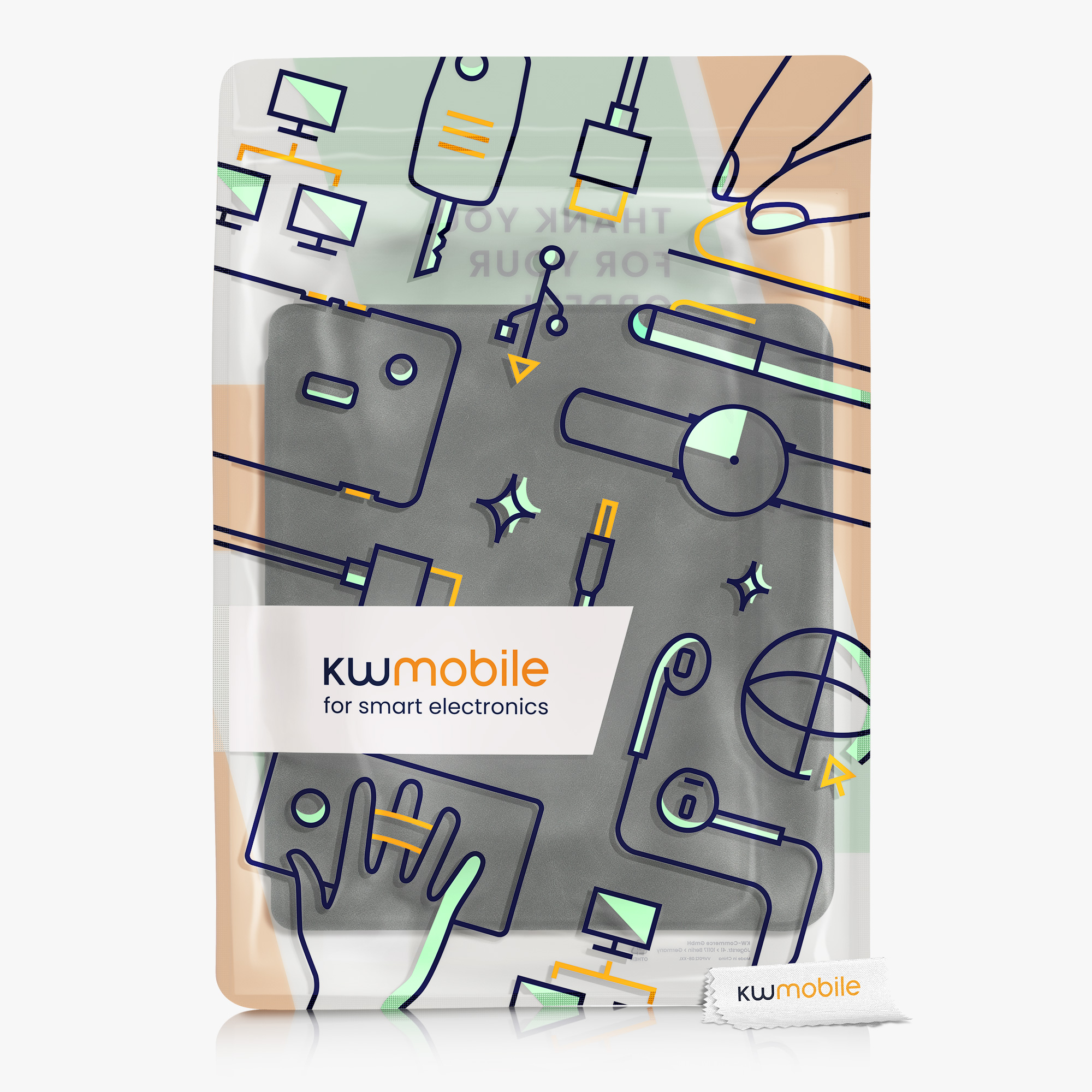 Pouzdro kwmobile pro Tolino Vision 6 - tmavě šedá