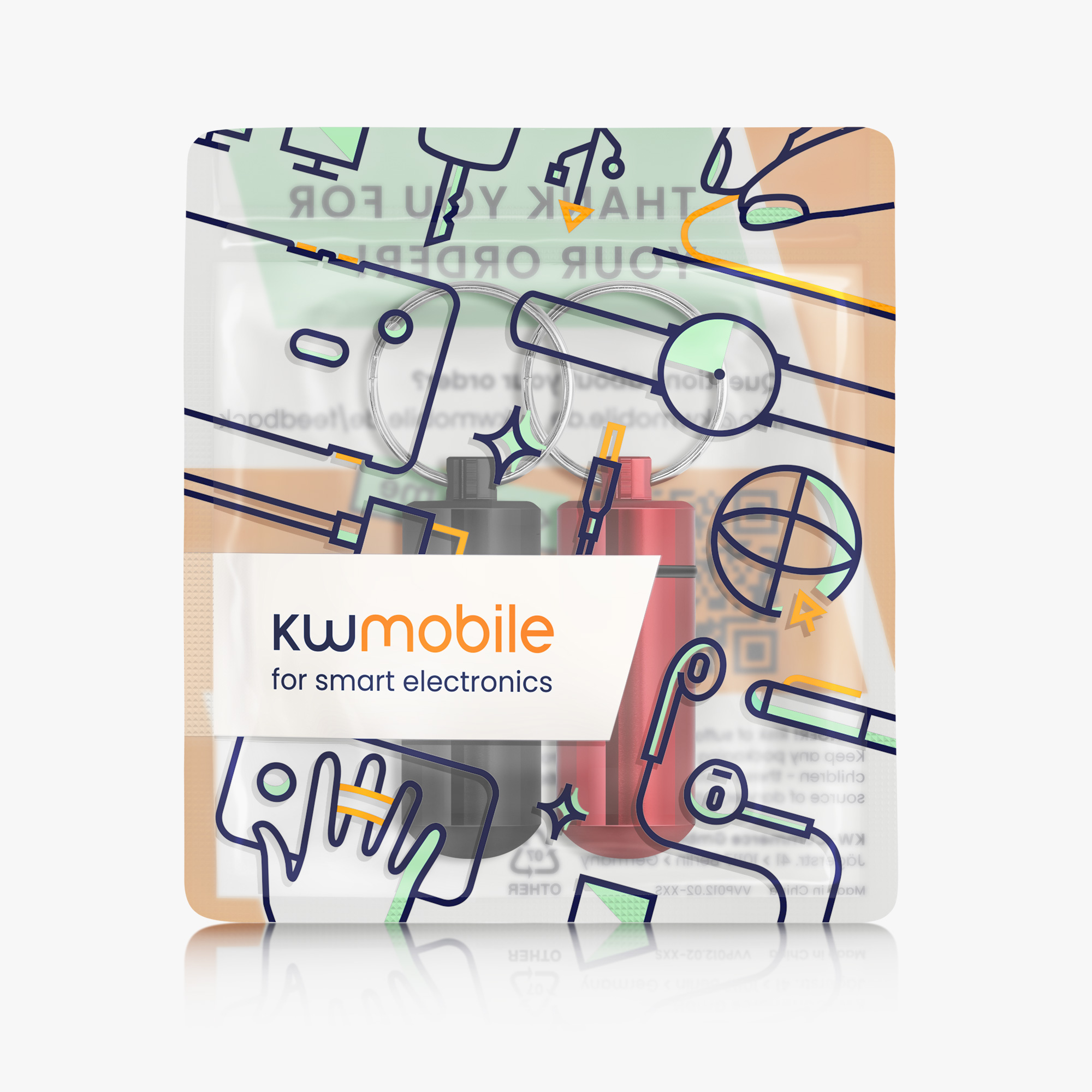 Krabička na léky kwmobile - černá / červená