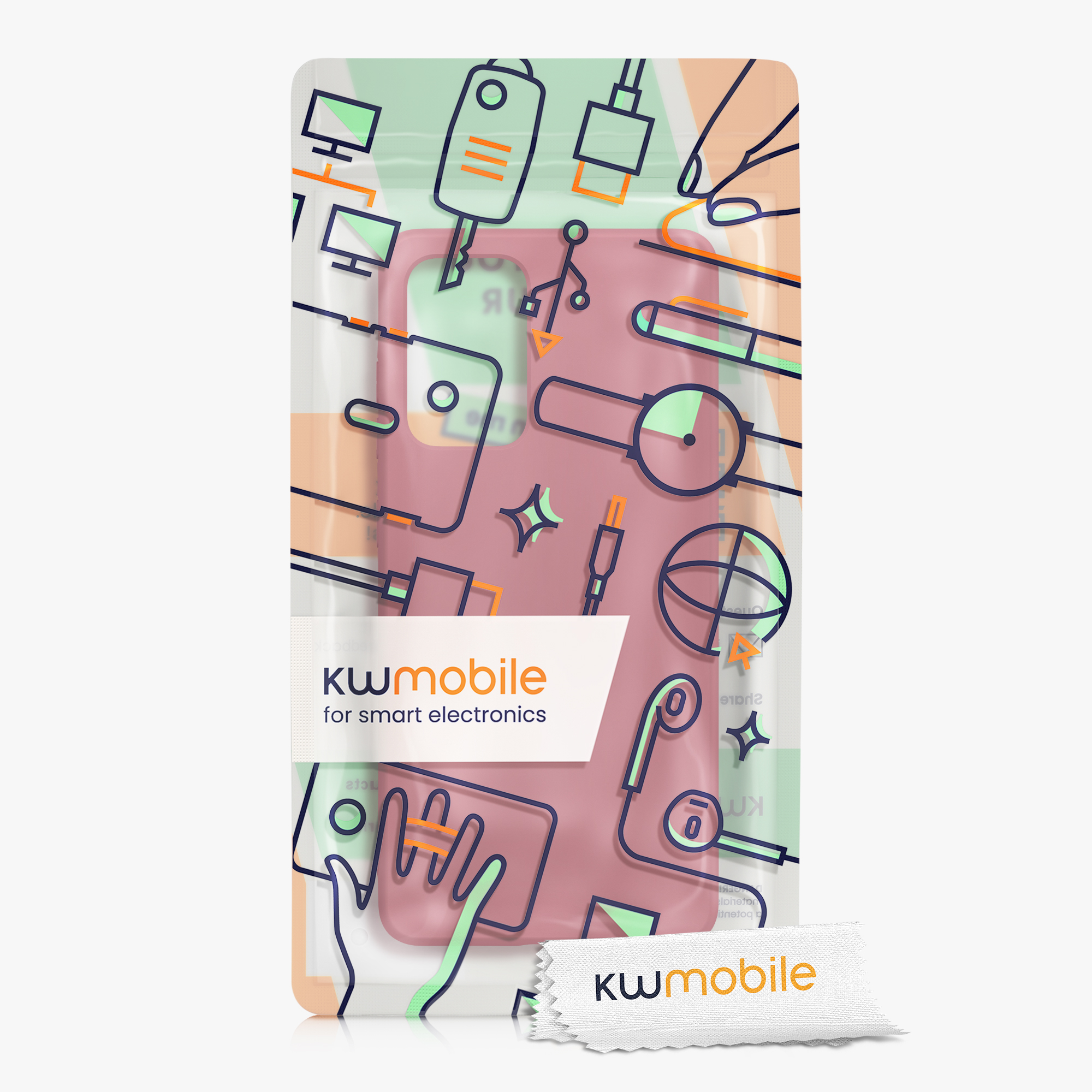 Kryt na mobil Samsung Galaxy A52 / A52 5G / A52s 5G kwmobile slim matný TPU Tmavě růžová