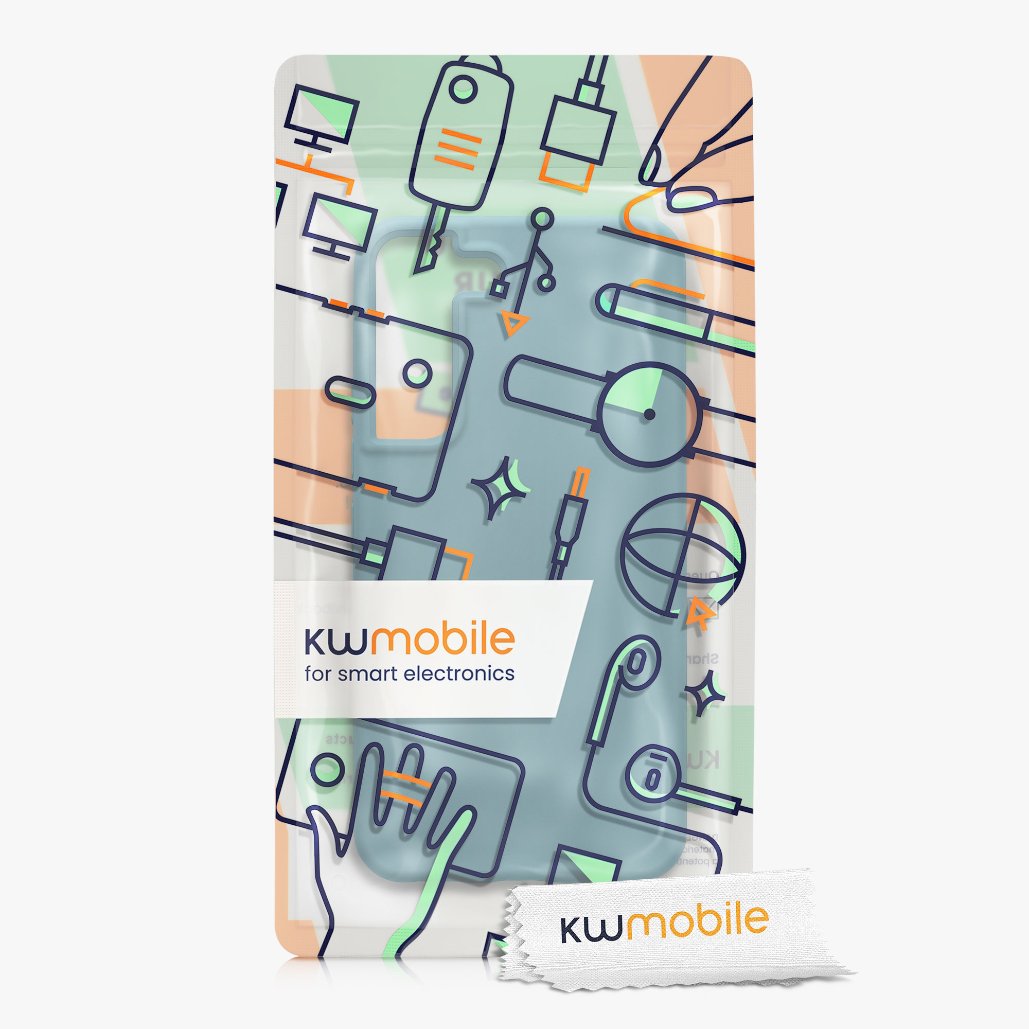 Kryt na mobil Galaxy S22 kwmobile Soft Cover béžově šedá Antique Stone