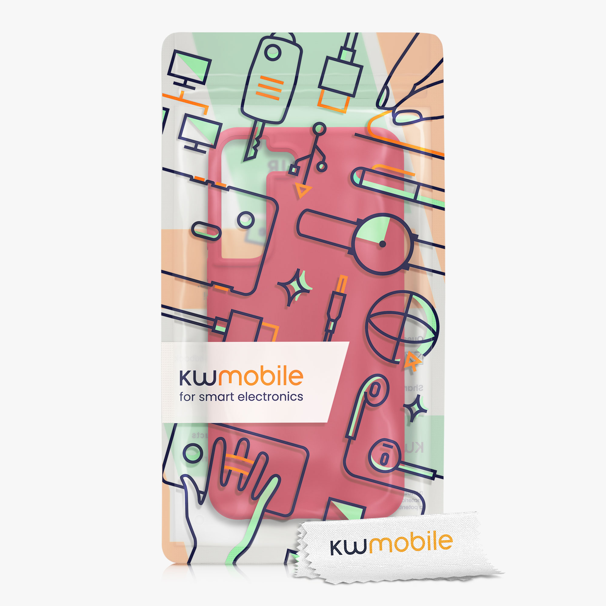 Kryt na mobil Galaxy S22 kwmobile Soft Cover třešňově červená