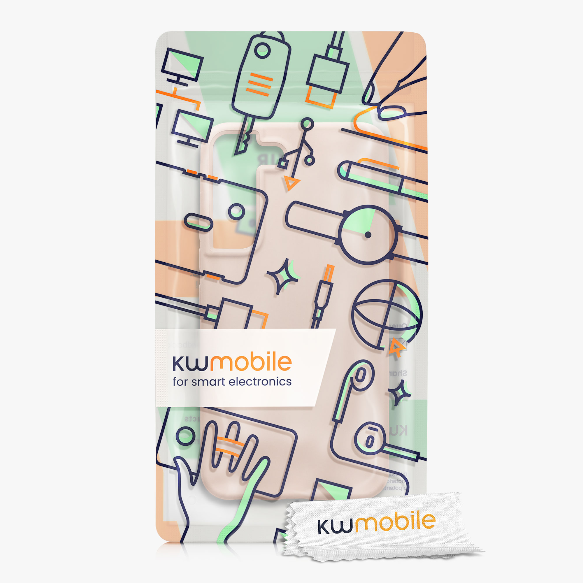 Kryt na mobil Galaxy S22 kwmobile Soft Cover pudrově růžová