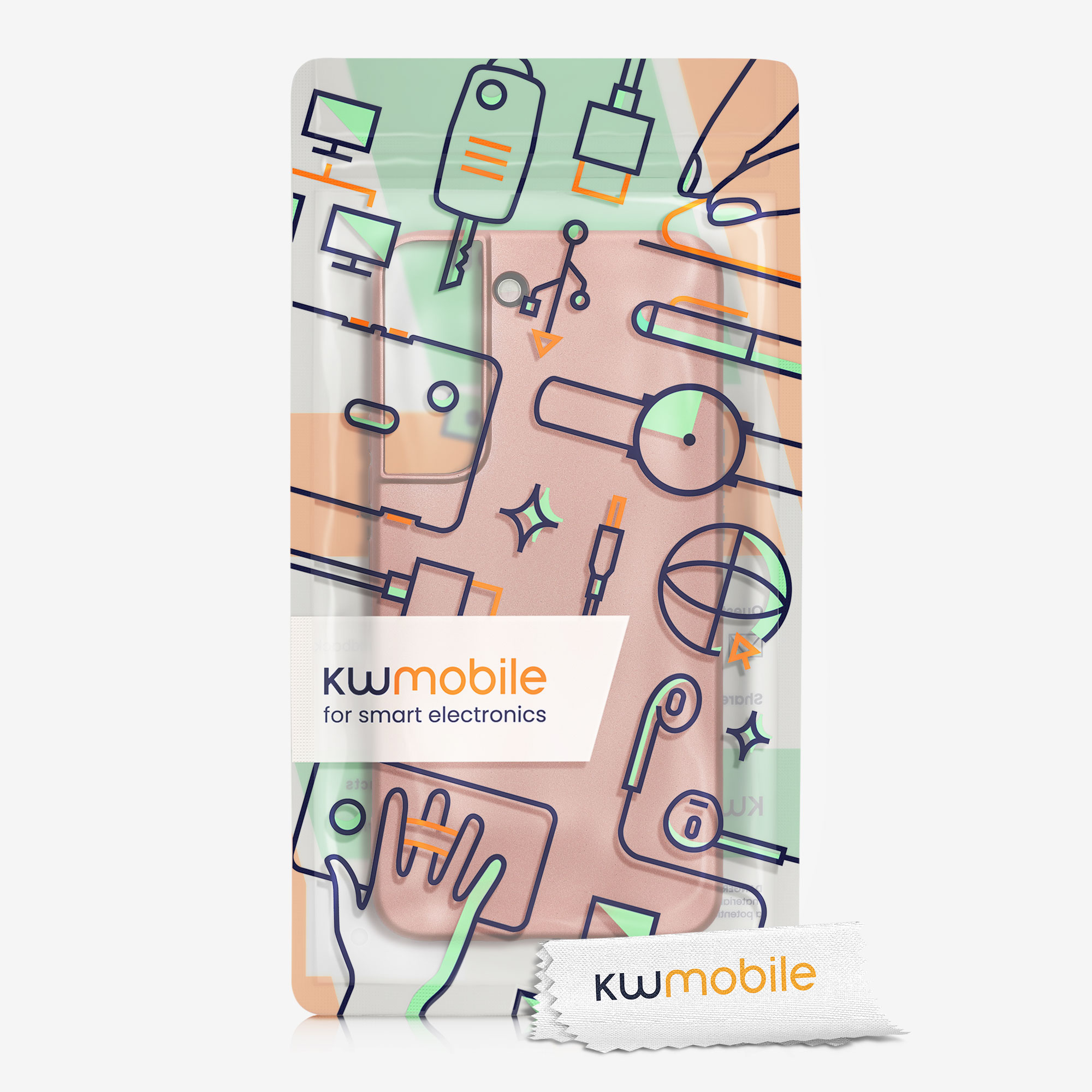 Kryt na mobil Galaxy S22 kwmobile Metallic metalická bronzová