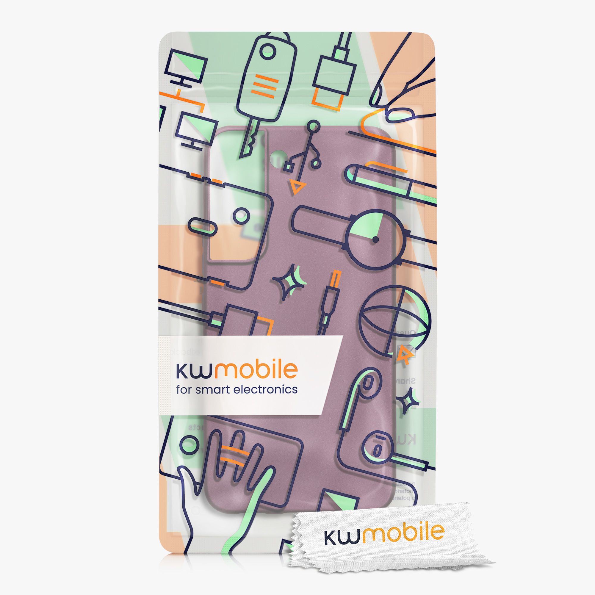 Kryt na mobil Galaxy S22 kwmobile Metallic metalická levandulová