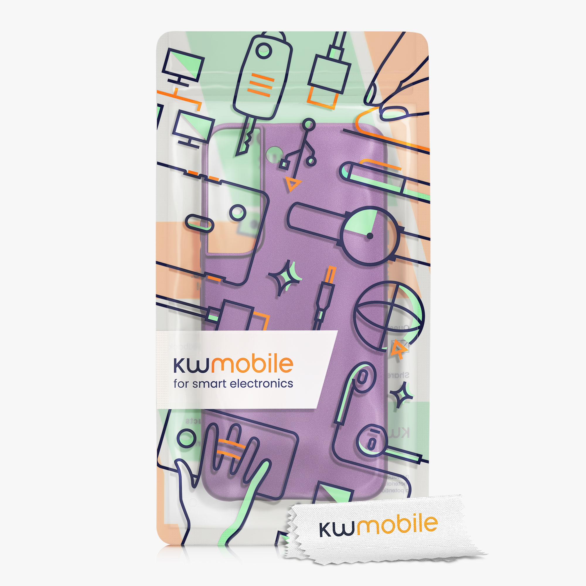 Kryt na mobil Galaxy S22 kwmobile Metallic metalická fialová