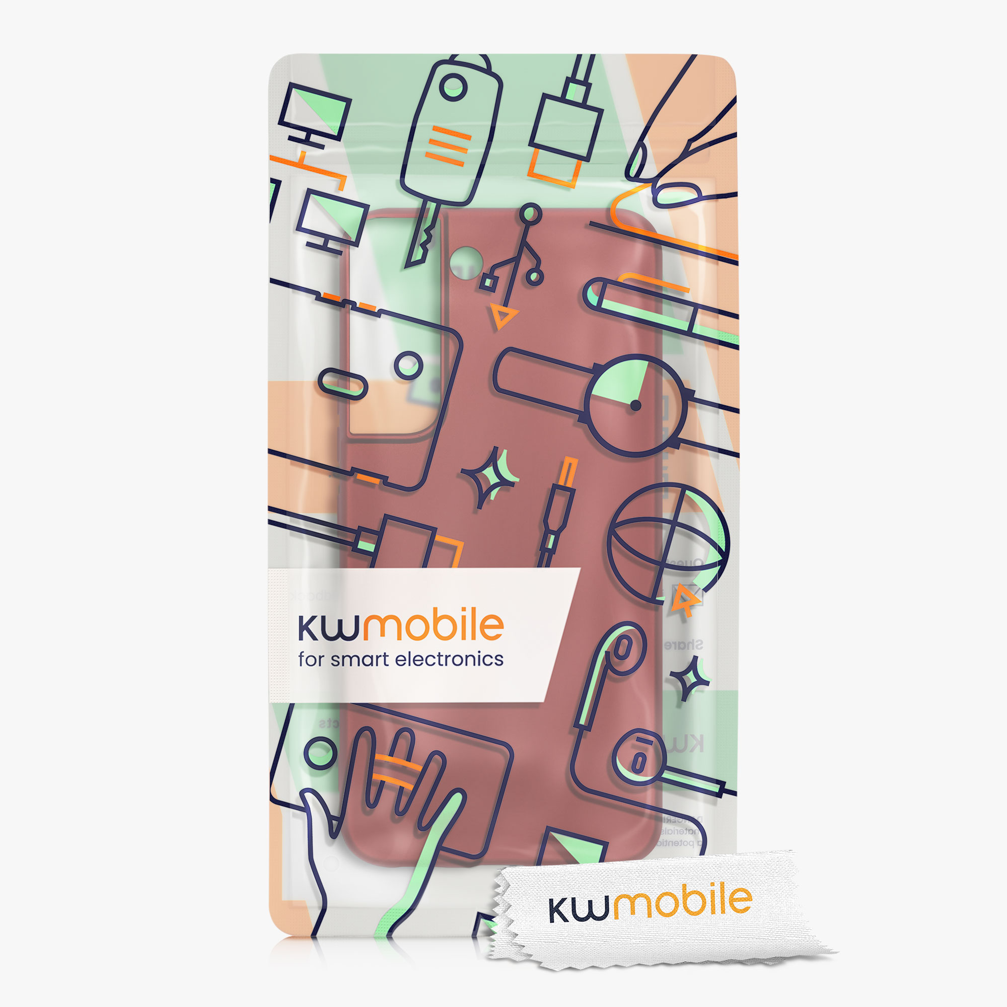 Kryt na mobil Galaxy S22 kwmobile Metallic metalická tmavě červená
