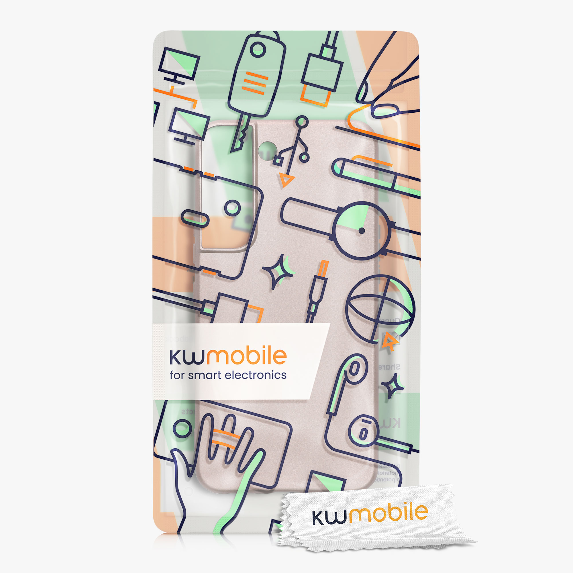 Kryt na mobil Galaxy S22 kwmobile Metallic metalická zlatá