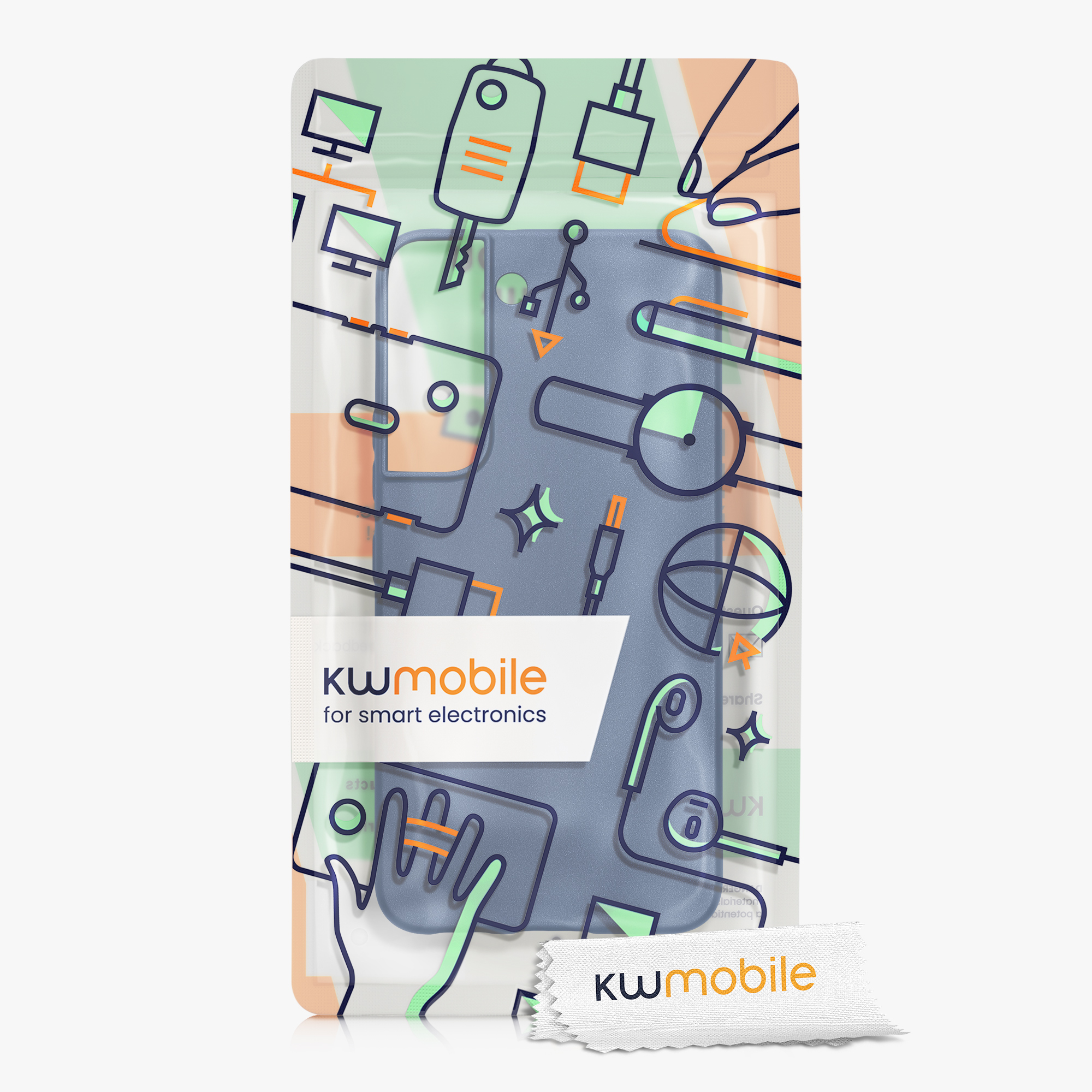 Kryt na mobil Galaxy S22 kwmobile Metallic metalická tmavě modrá