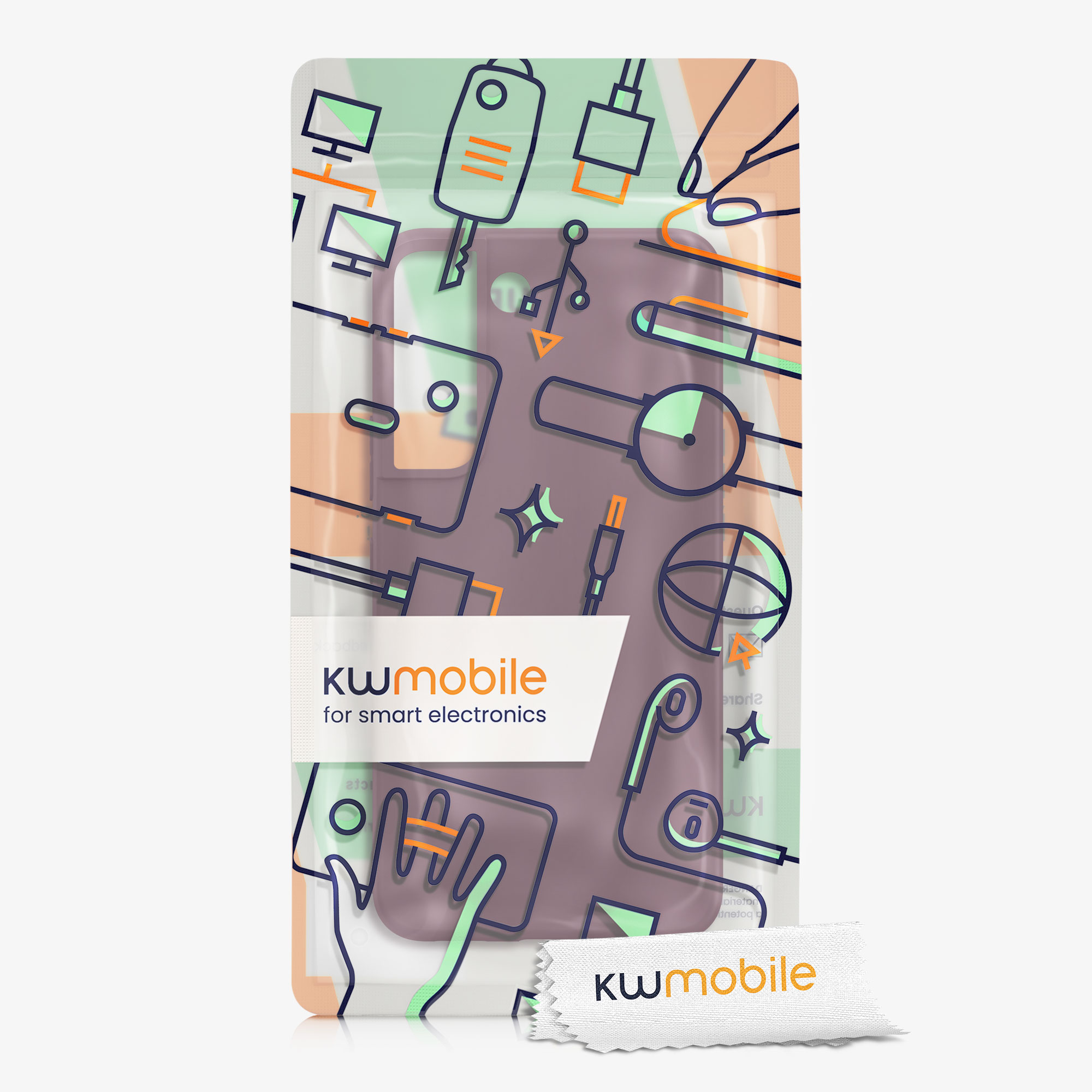 Kryt na mobil Galaxy S22 kwmobile Soft Cover vínově fialová