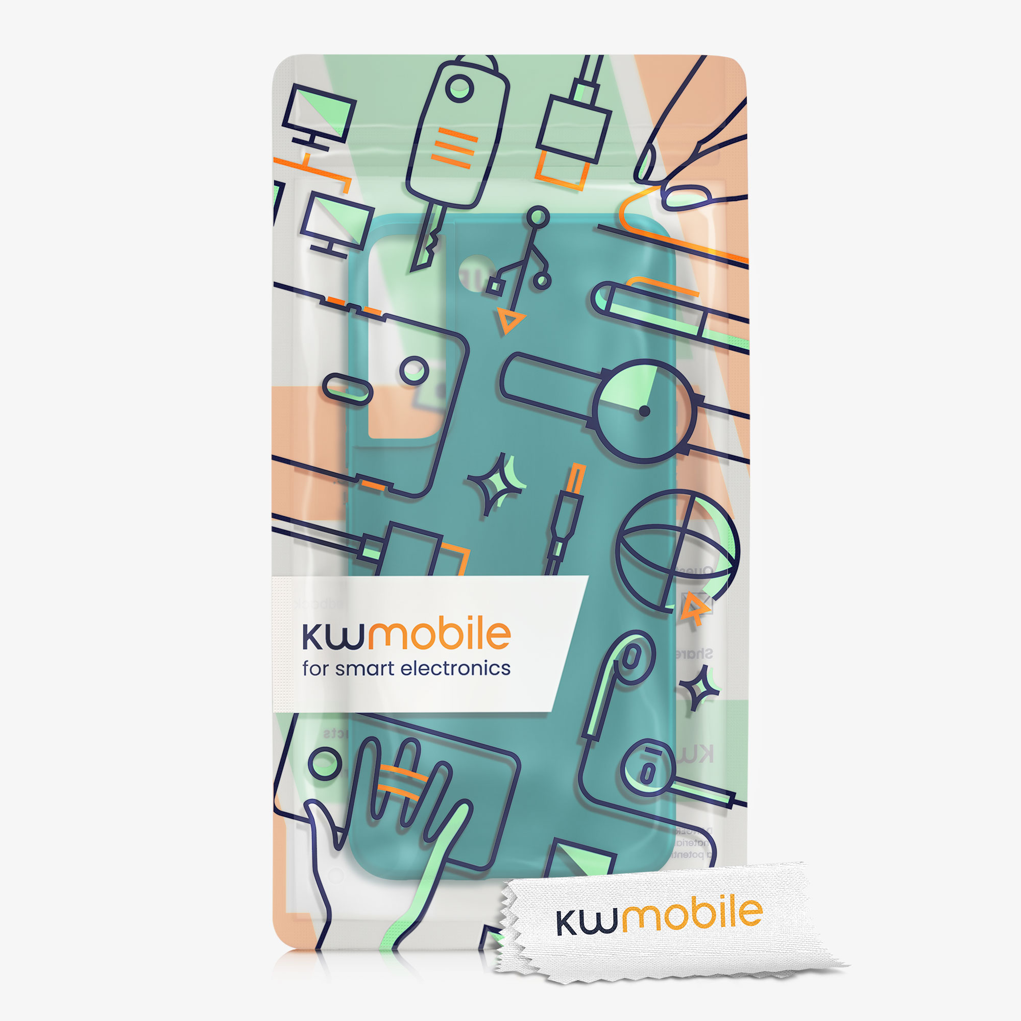 Kryt na mobil Galaxy S22 kwmobile Soft Cover matná petrolejová