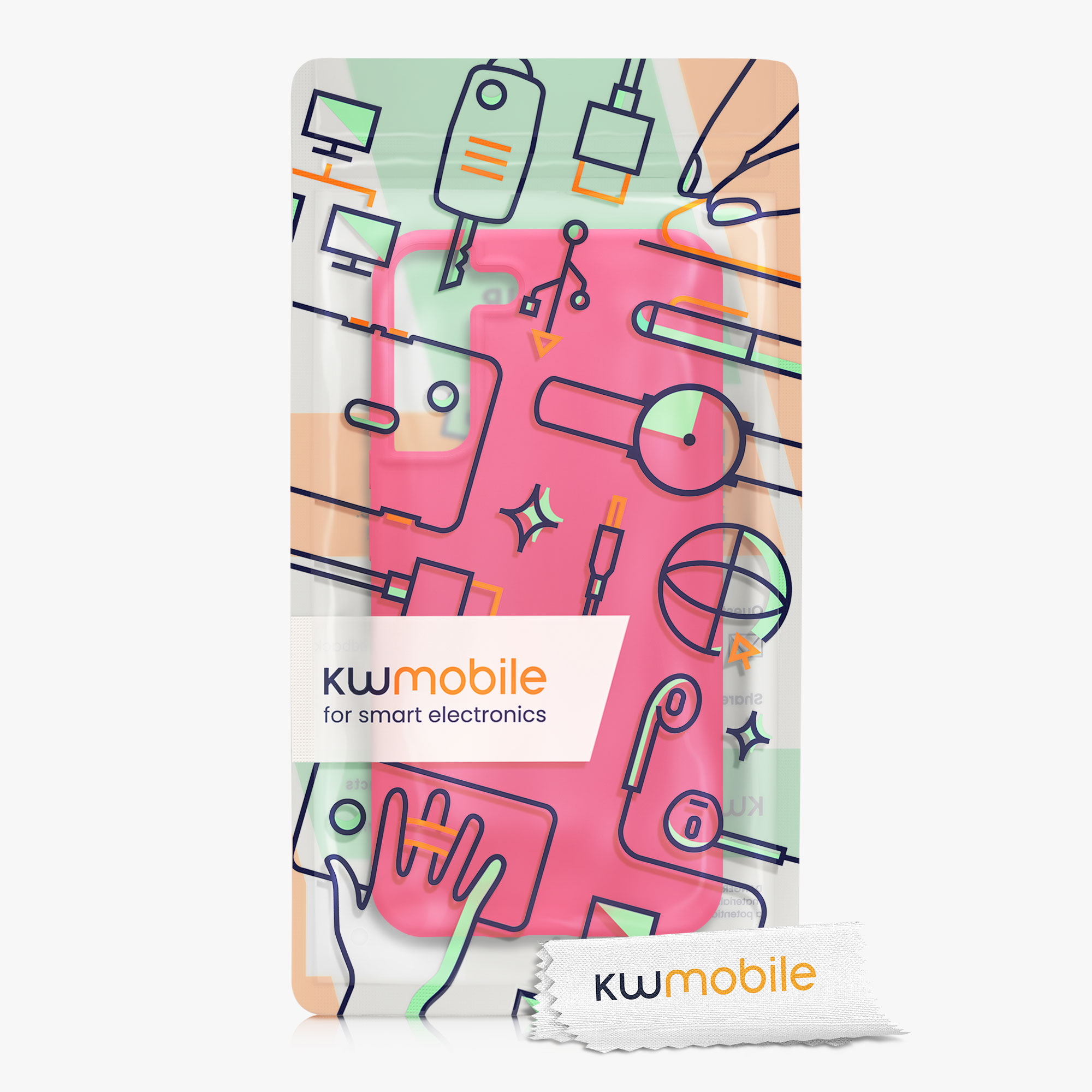 Kryt na mobil Galaxy S22+ kwmobile neonově růžová