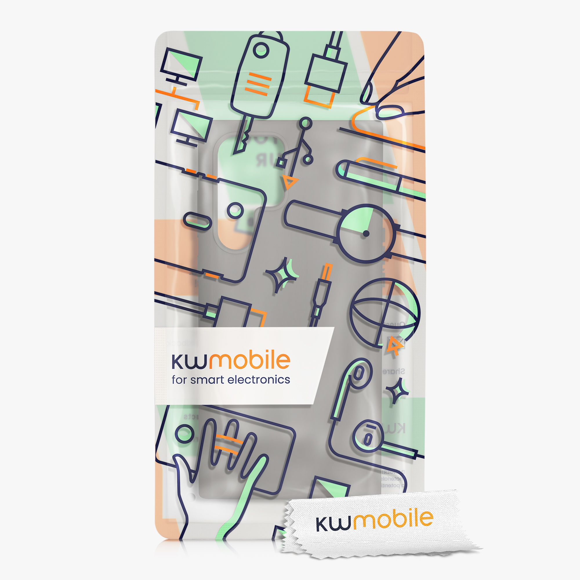 Kryt na mobil Galaxy S22 Ultra kwmobile Soft Cover šedobéžová Stone Dust