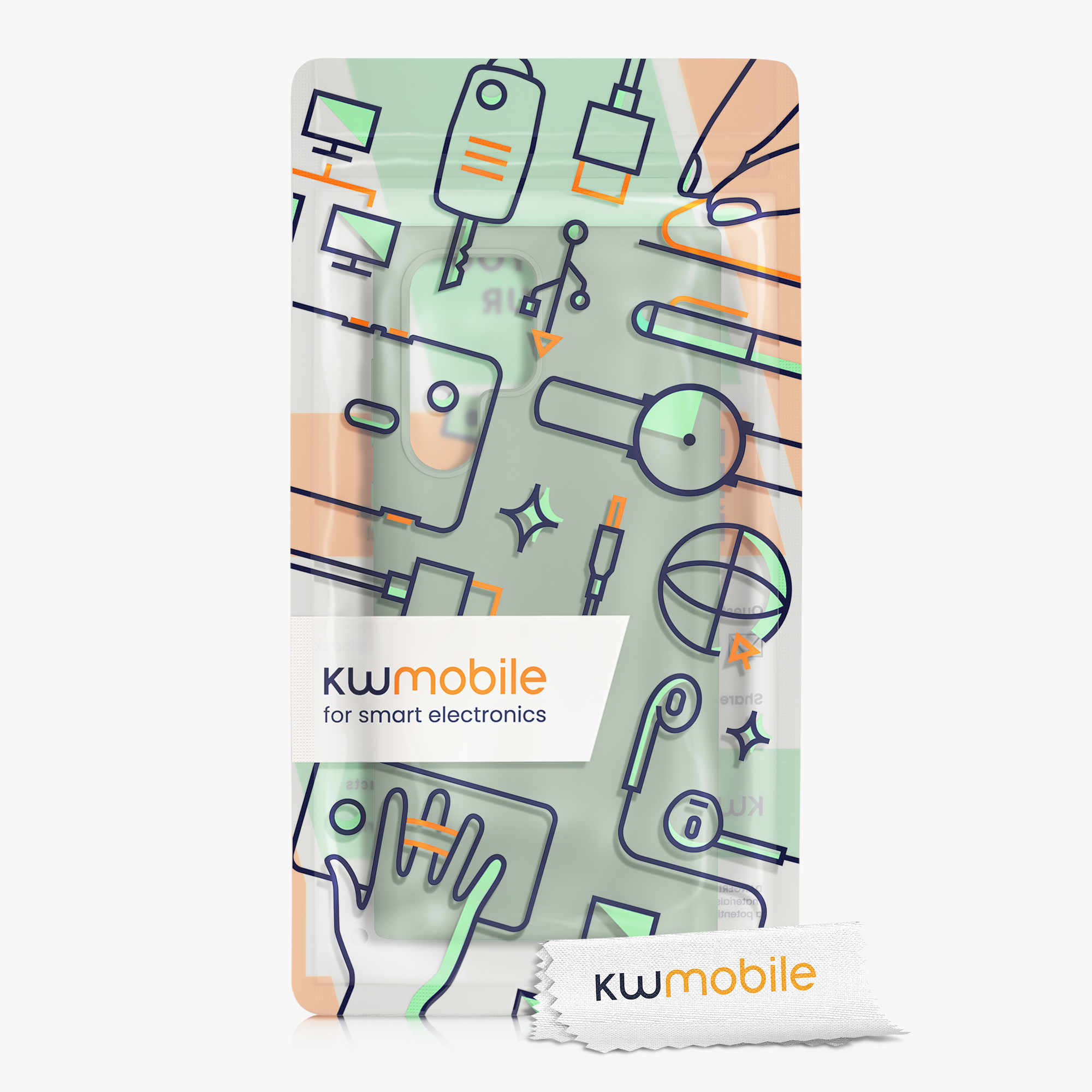 Kryt na mobil Galaxy S22 Ultra kwmobile Soft Cover šedozelená