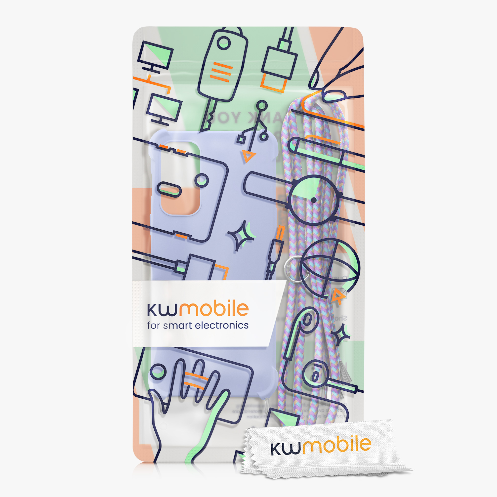 Kwmobile Crossbody pouzdro OnePlus Nord 2 5G levandulová