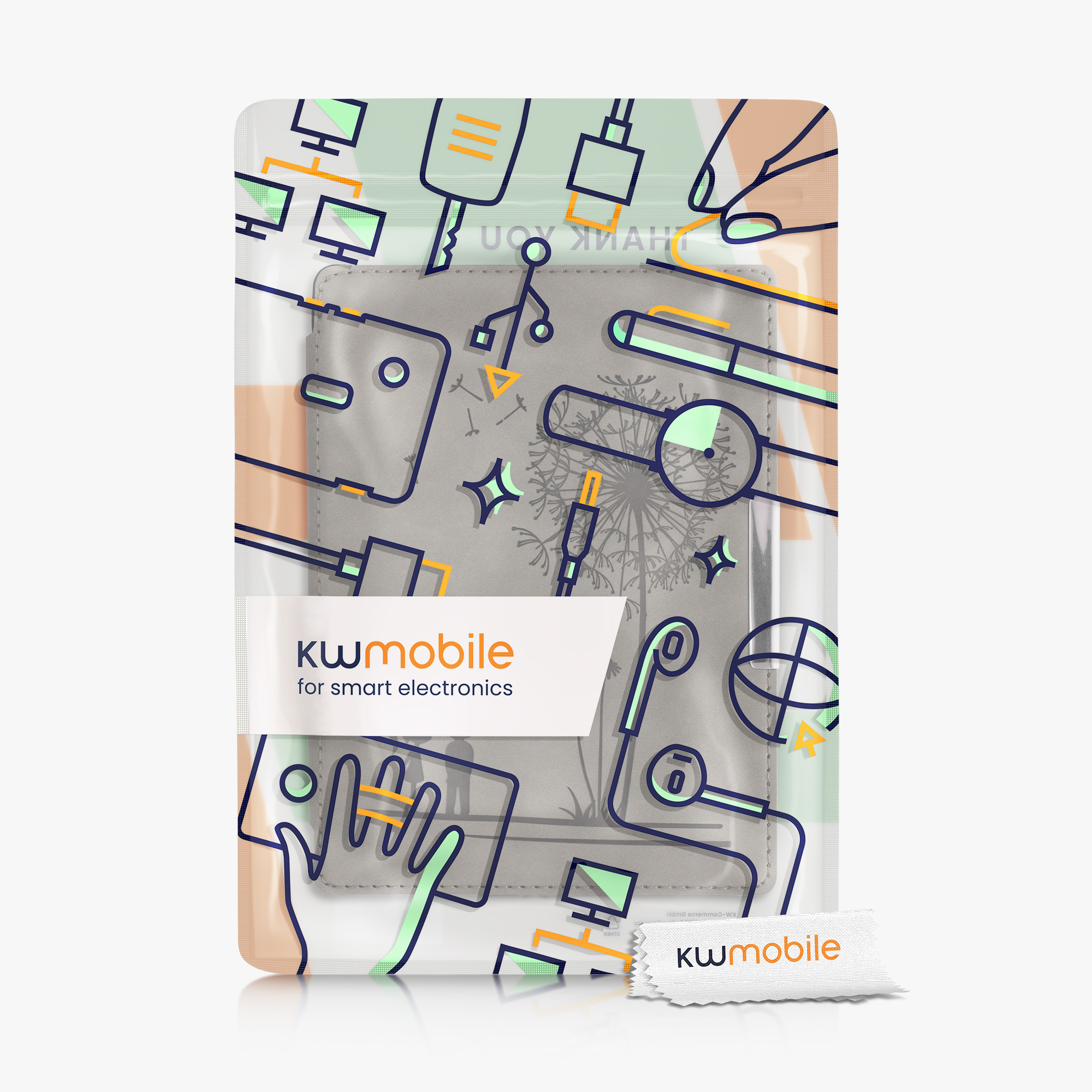 Flip pouzdro na čtečku Kobo Aura H2O Edition 1 Dandelion Love se stojánkem