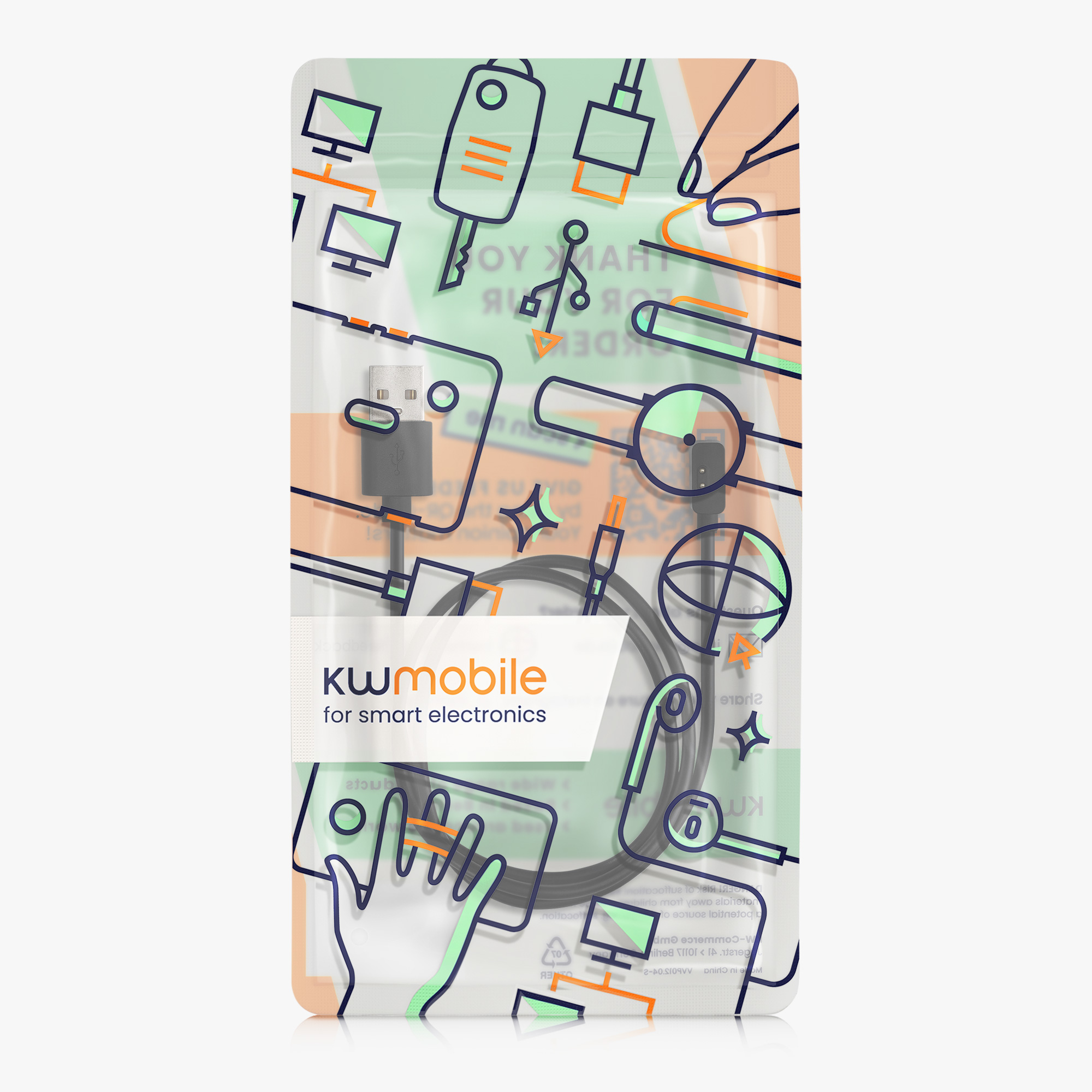 kwmobile nabíjecí kabel Redmi Watch 2 Lite / Redmi Watch 3 / - černá