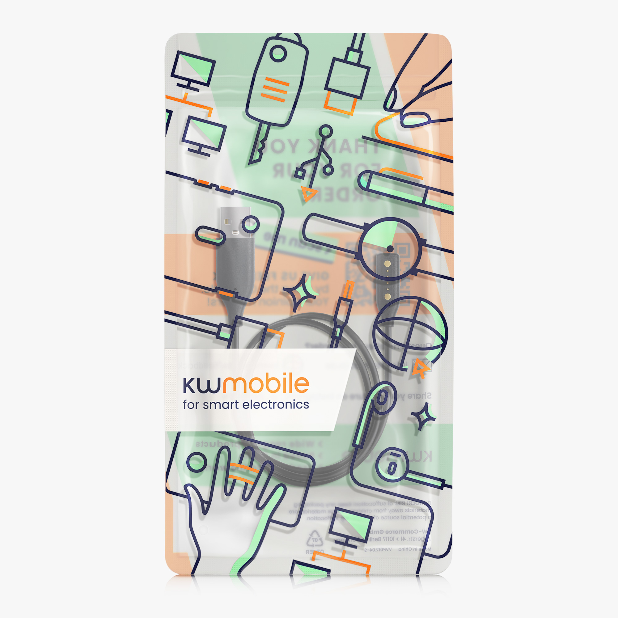 USB nabíjecí kabel Bose Frames Rondo / Soprano / Soprano Style / Alto / Tenor kwmobile 60 cm černý